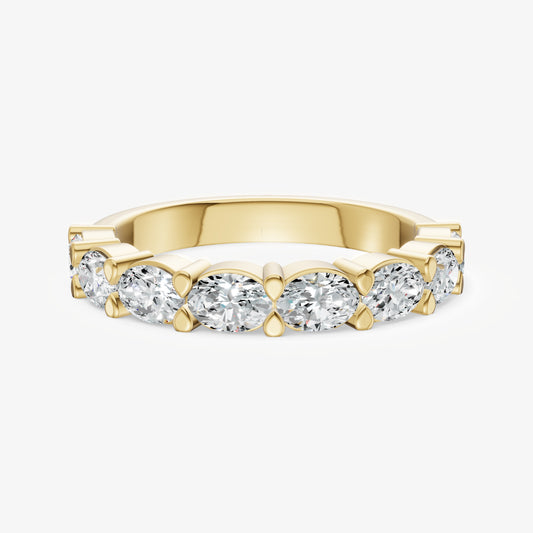 Prong Set East-West 0.15ct (15pt) Diamond Band