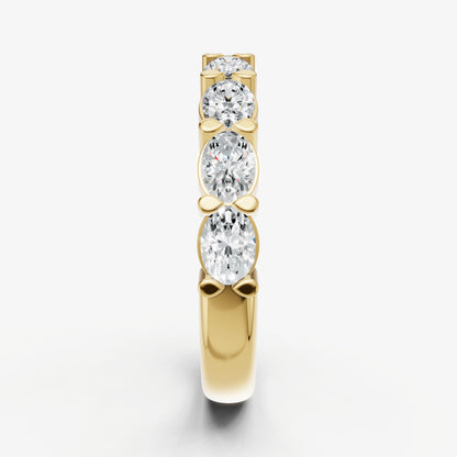 Prong Set East-West 0.15ct (15pt) Diamond Band