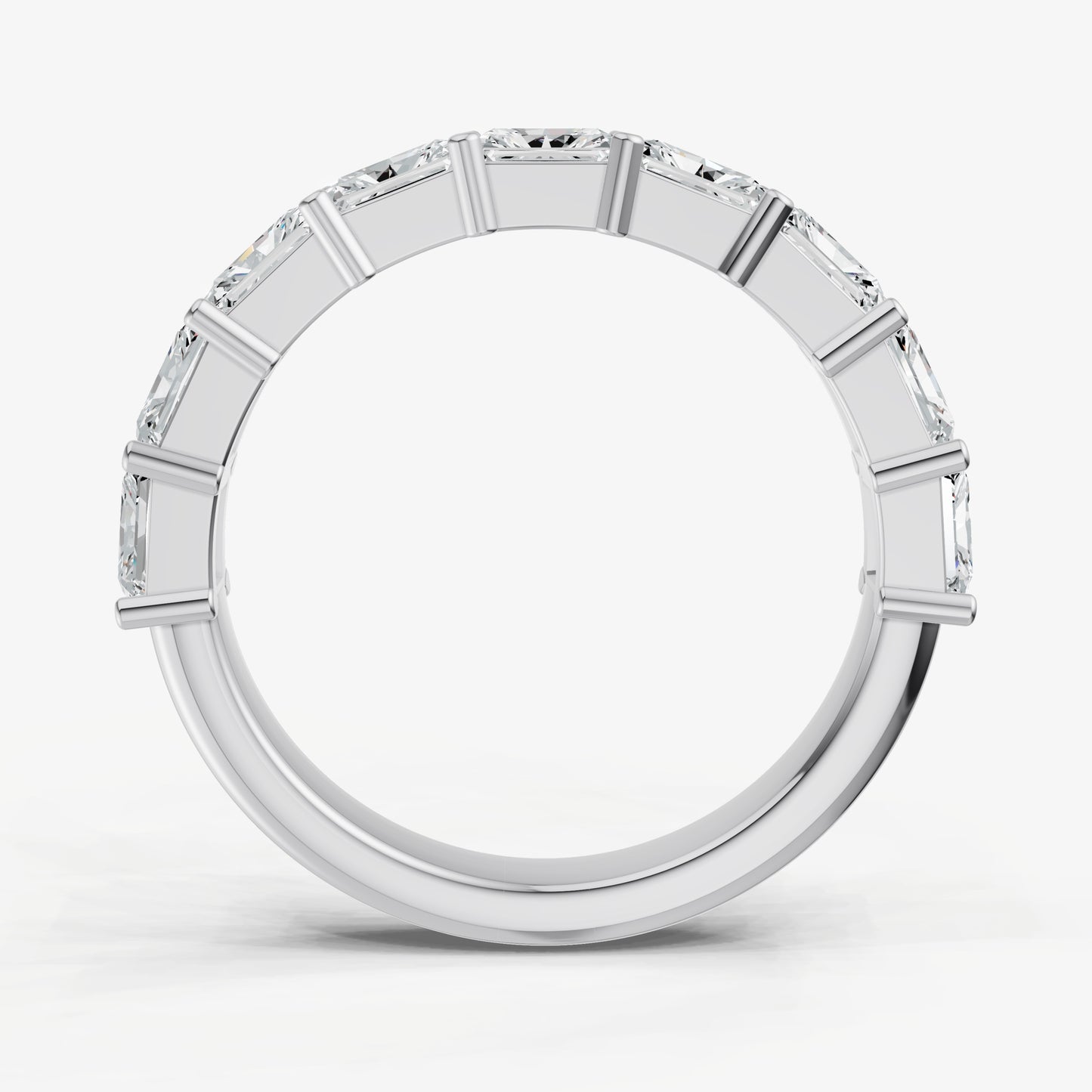 Prong Set East-West 0.15ct (15pt) Diamond Band