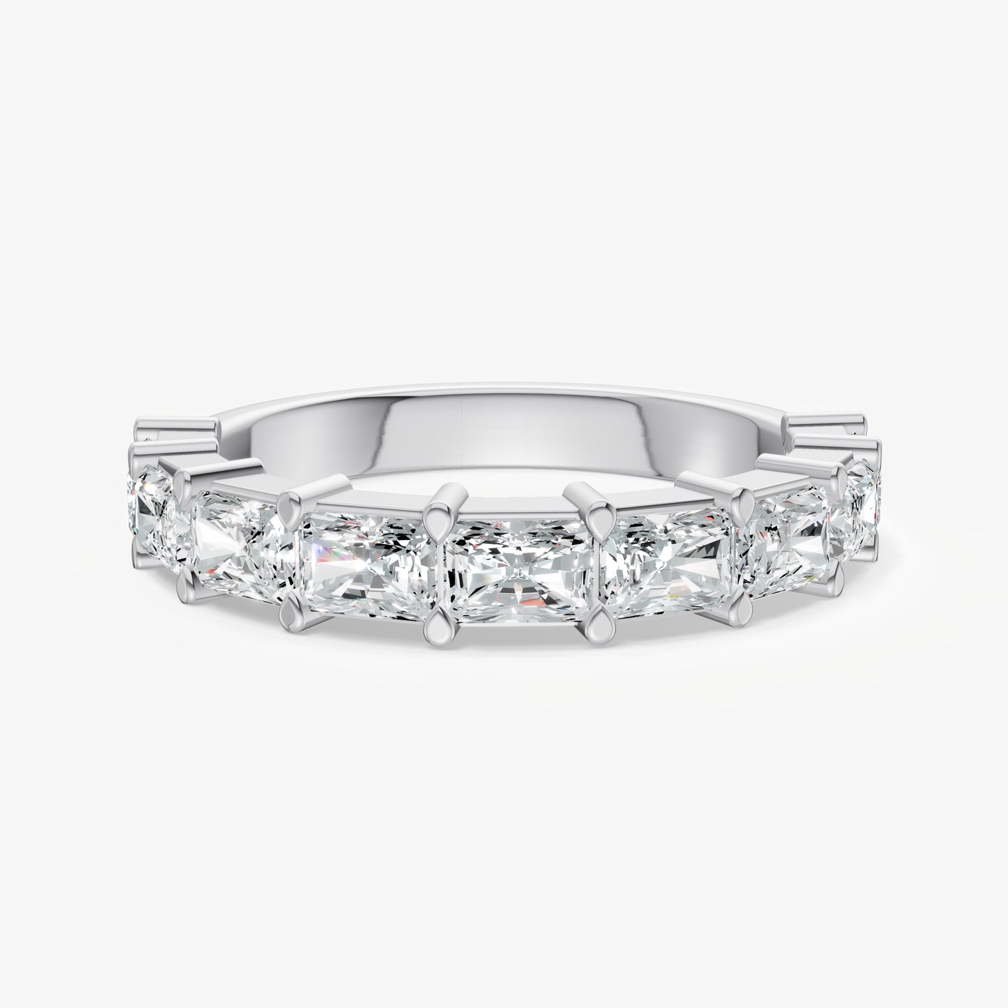 Prong Set East-West 0.15ct (15pt) Diamond Band