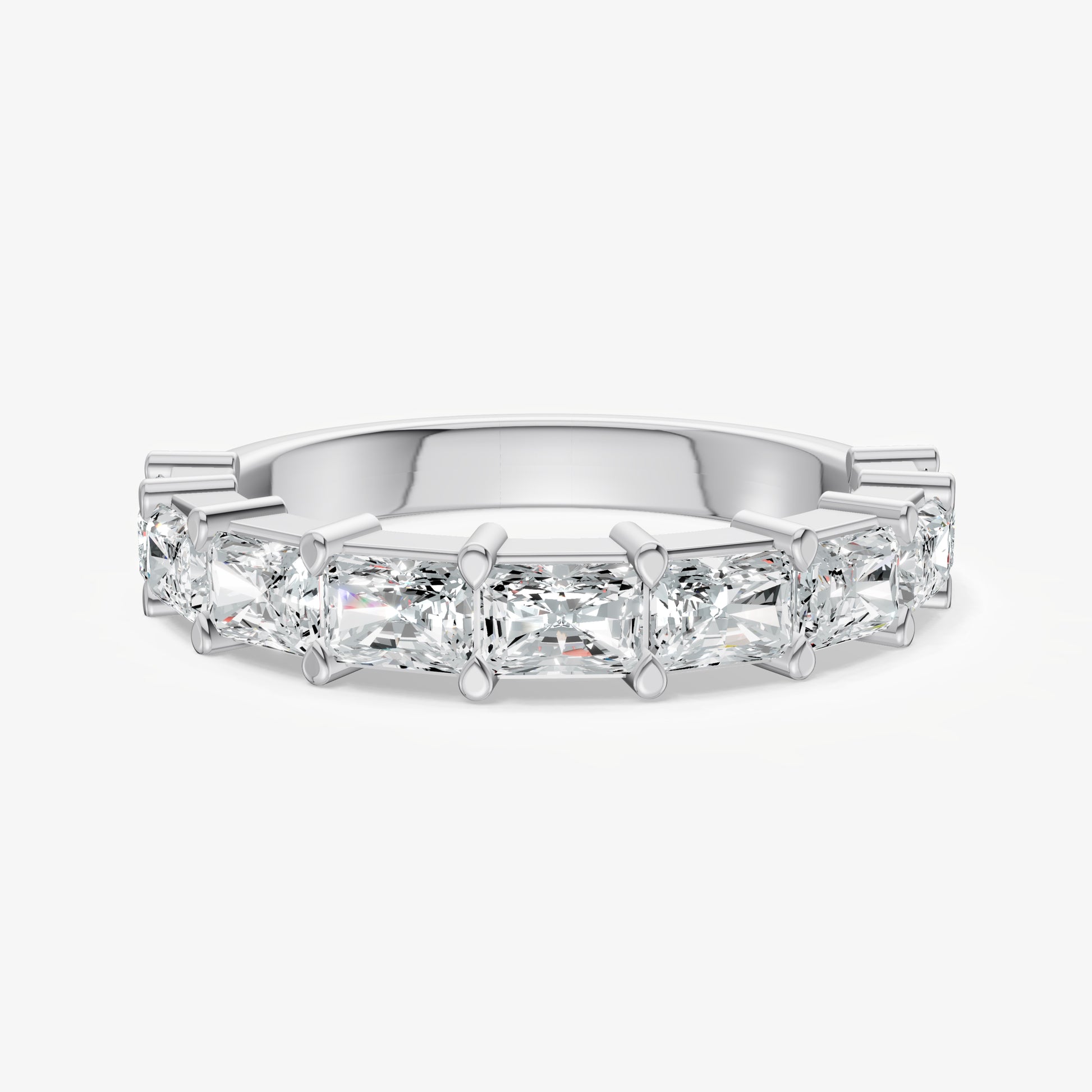 Prong Set East-West 0.15ct (15pt) Diamond Band