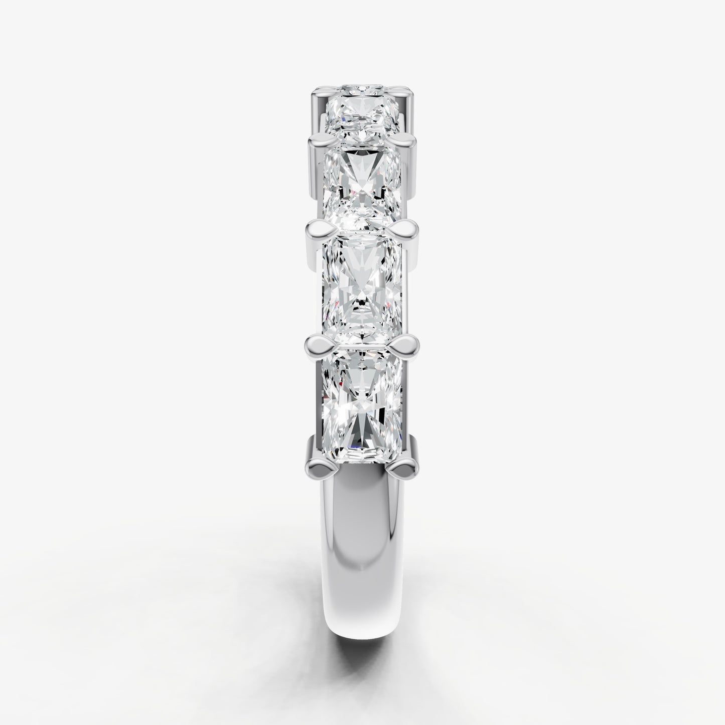 Prong Set East-West 0.15ct (15pt) Diamond Band