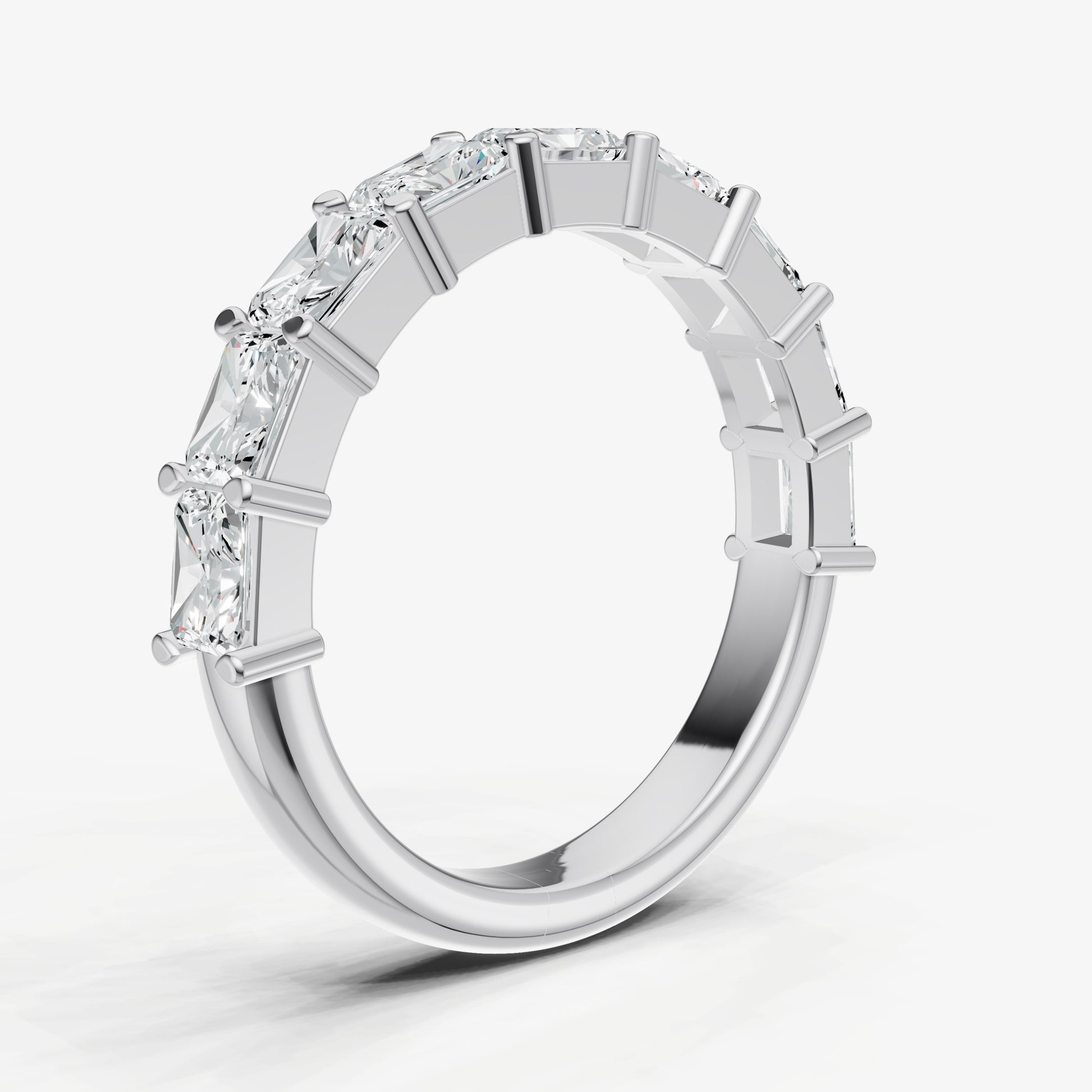 Prong Set East-West 0.15ct (15pt) Diamond Band