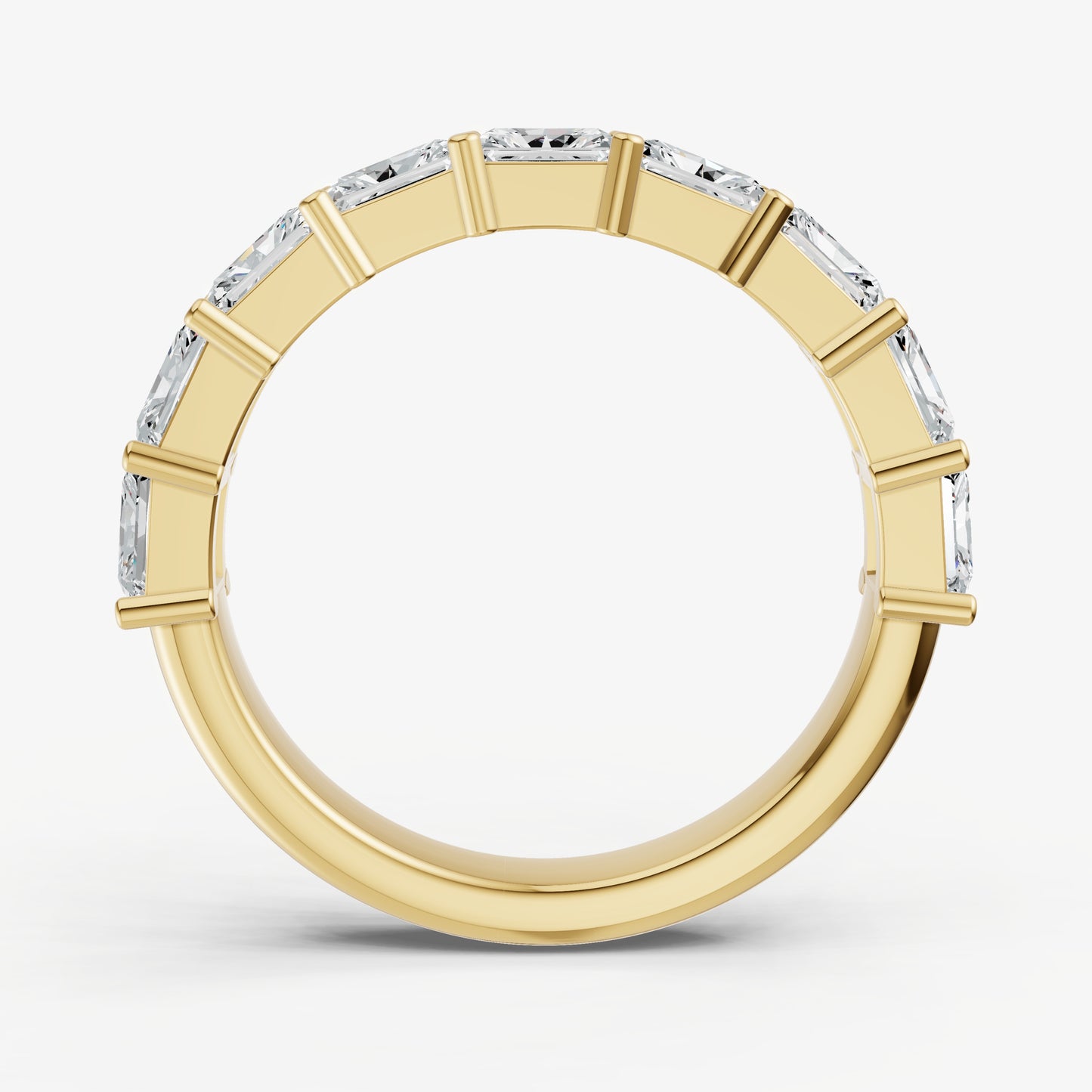 Prong Set East-West 0.15ct (15pt) Diamond Band