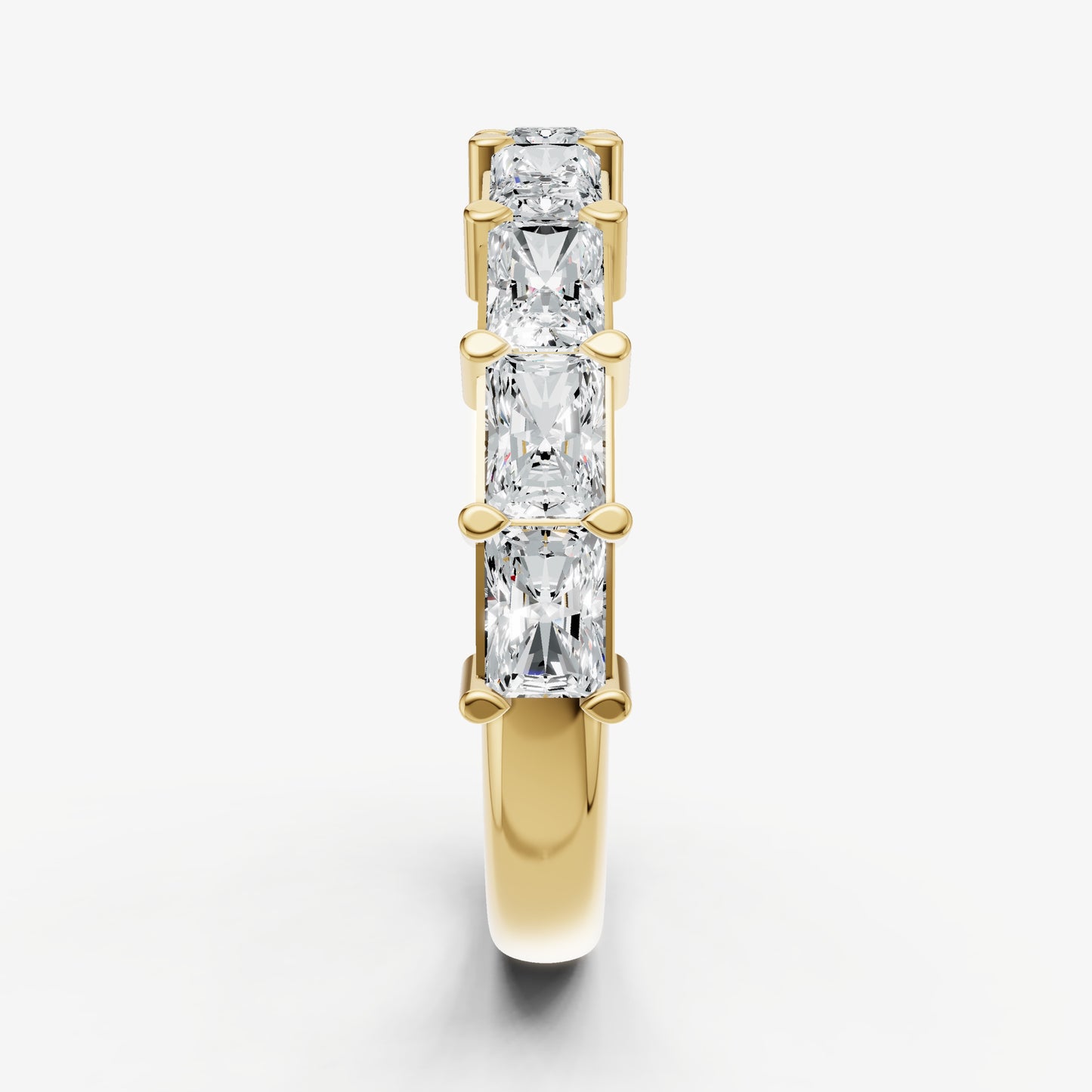 Prong Set East-West 0.15ct (15pt) Diamond Band