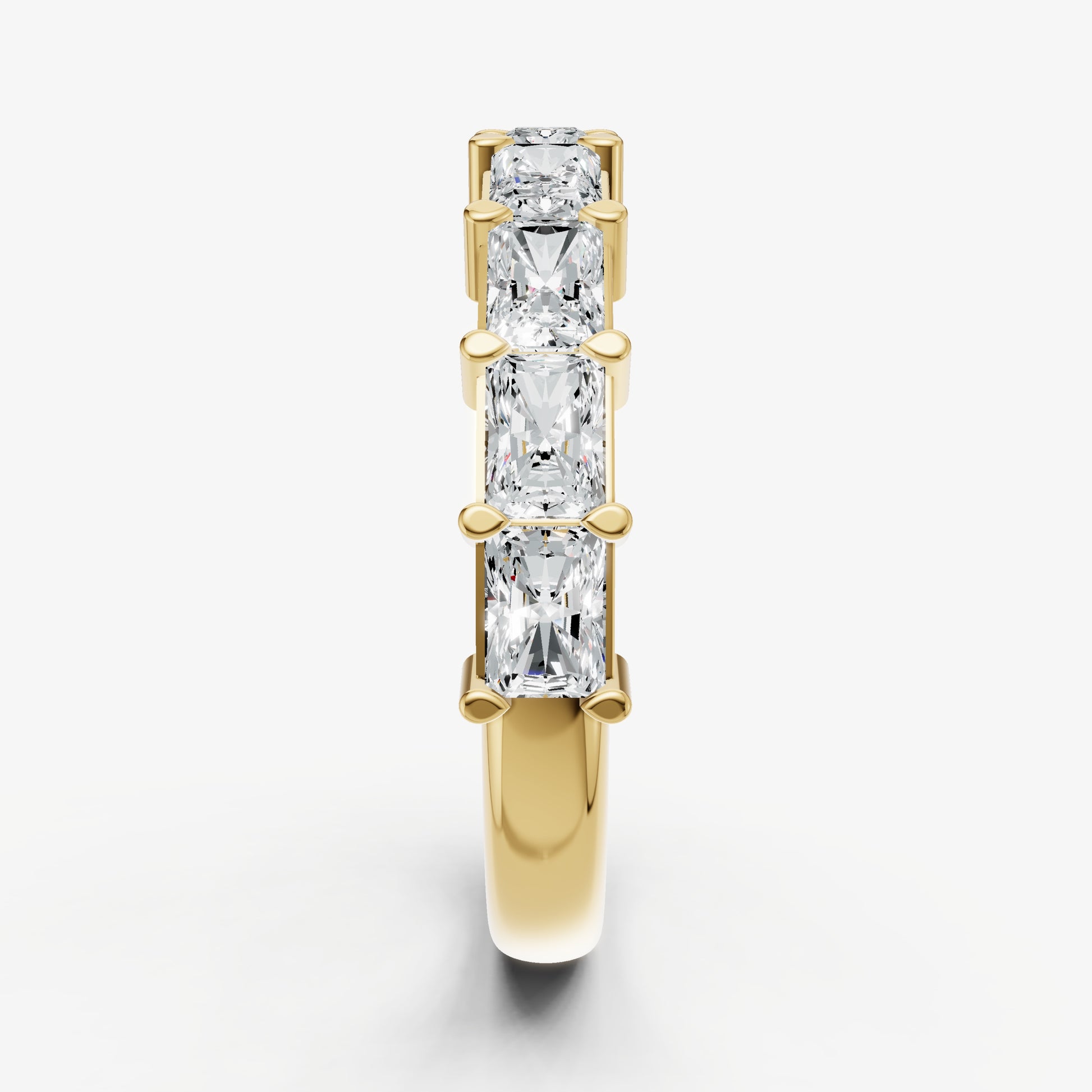 Prong Set East-West 0.15ct (15pt) Diamond Band