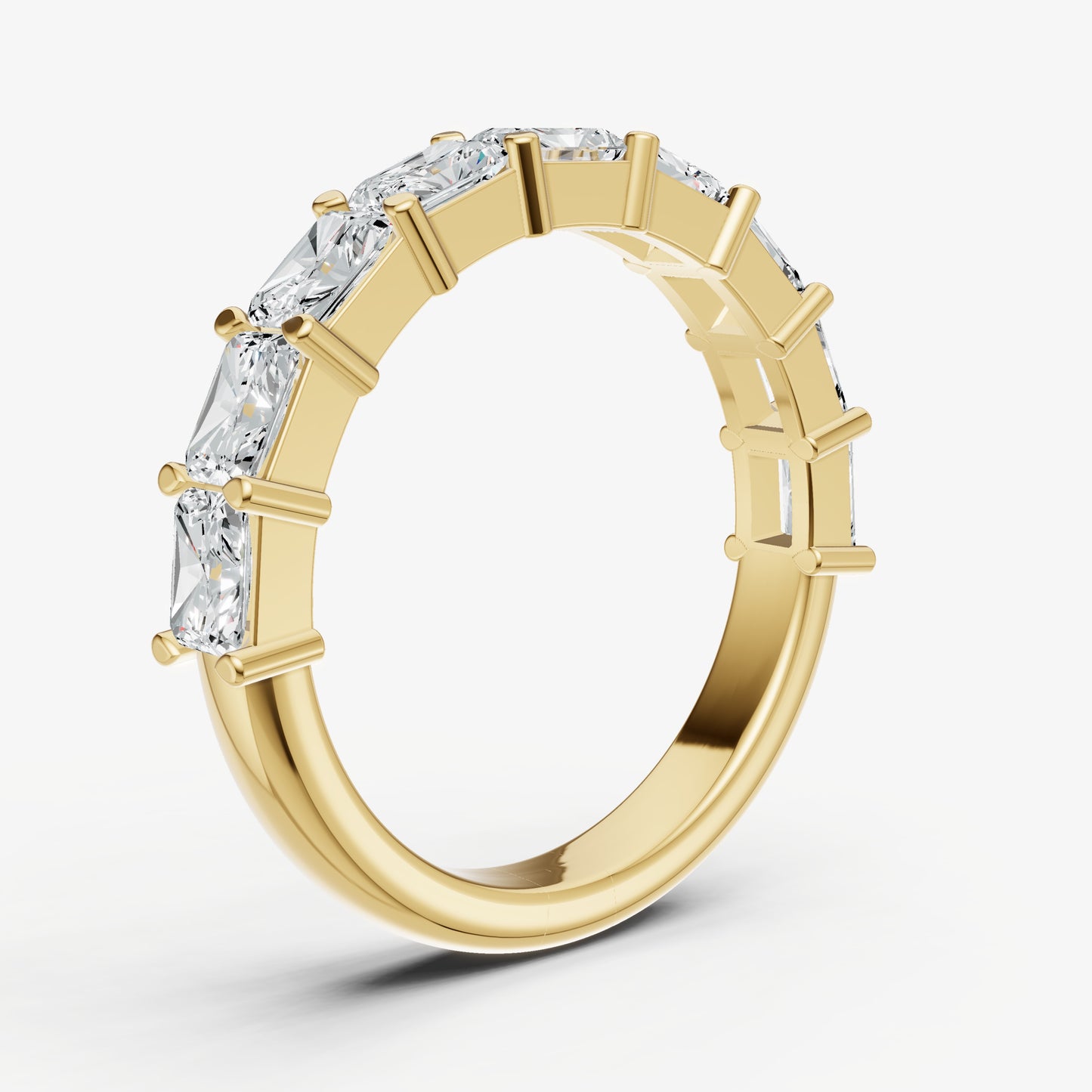Prong Set East-West 0.15ct (15pt) Diamond Band