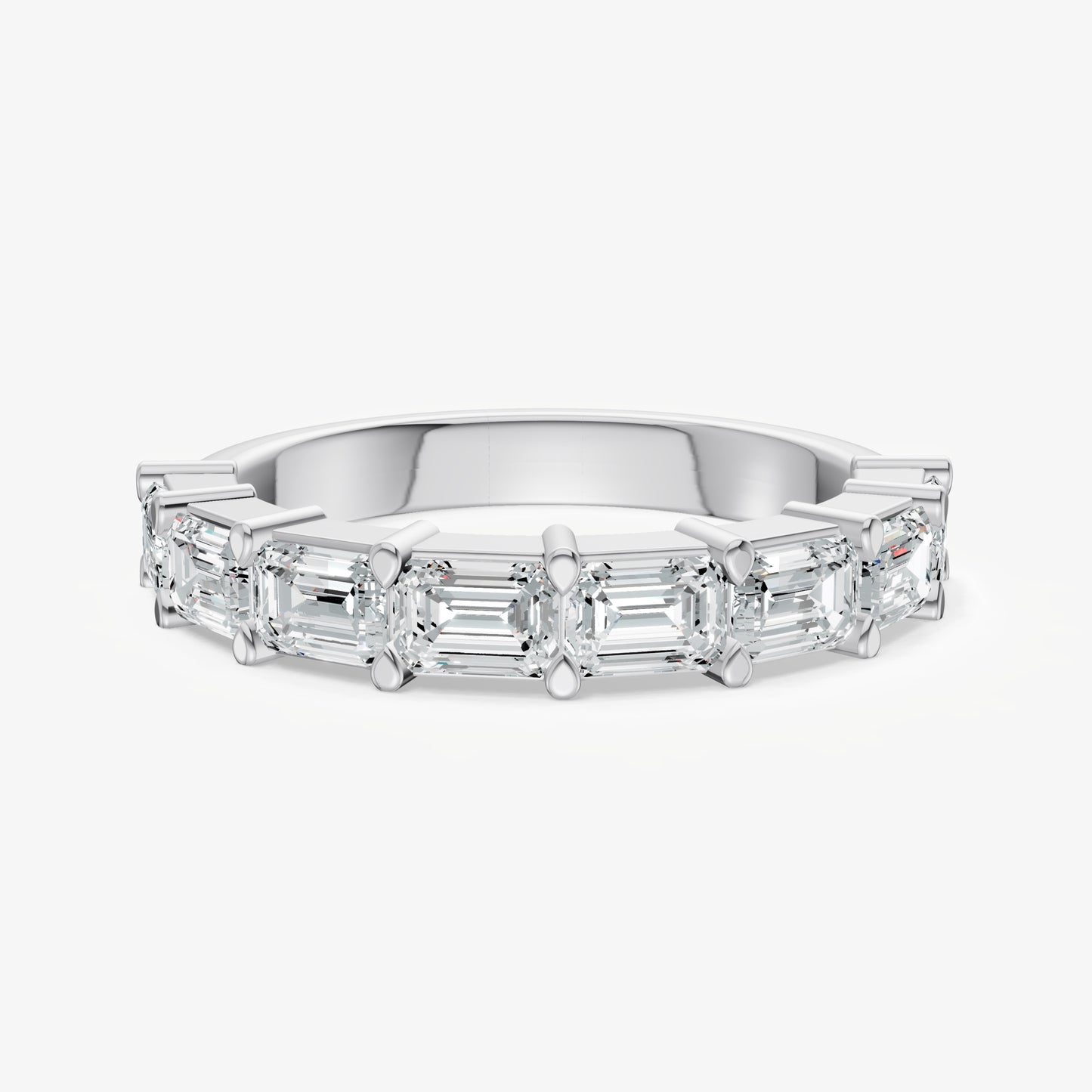 Prong Set East-West 0.20ct (20pt) Diamond Band