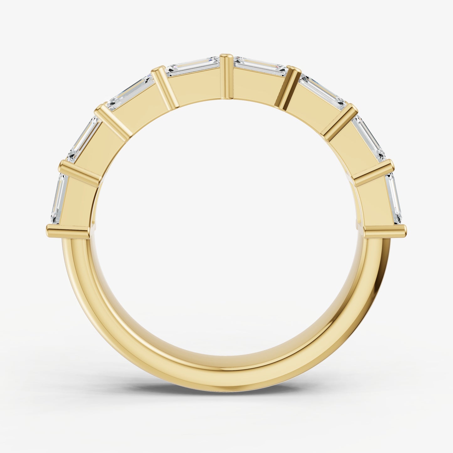 Prong Set East-West 0.20ct (20pt) Diamond Band