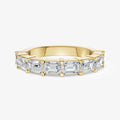 East-West Set Emerald 20pt Diamond Band