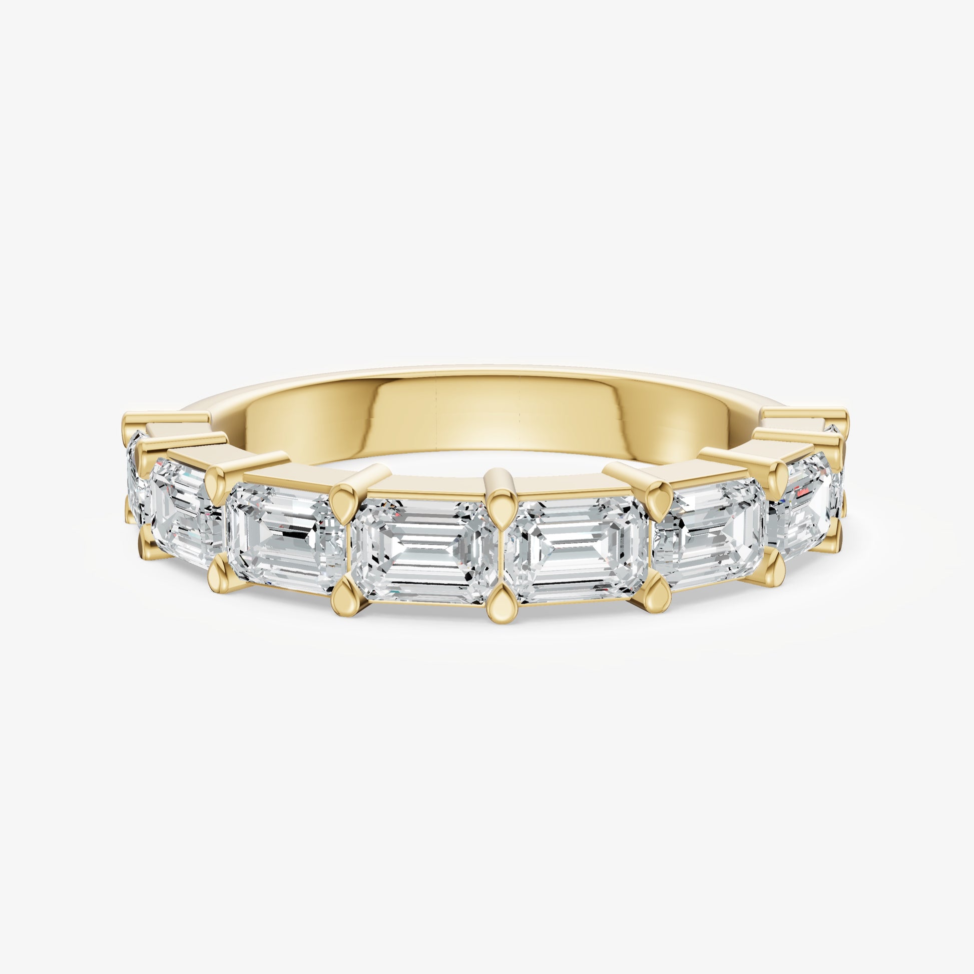 Prong Set East-West 0.20ct (20pt) Diamond Band