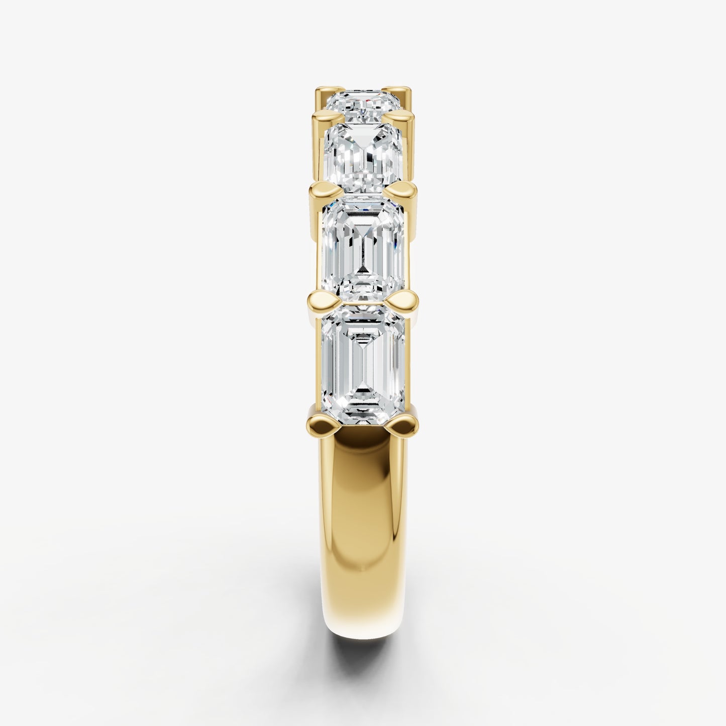 Prong Set East-West 0.20ct (20pt) Diamond Band