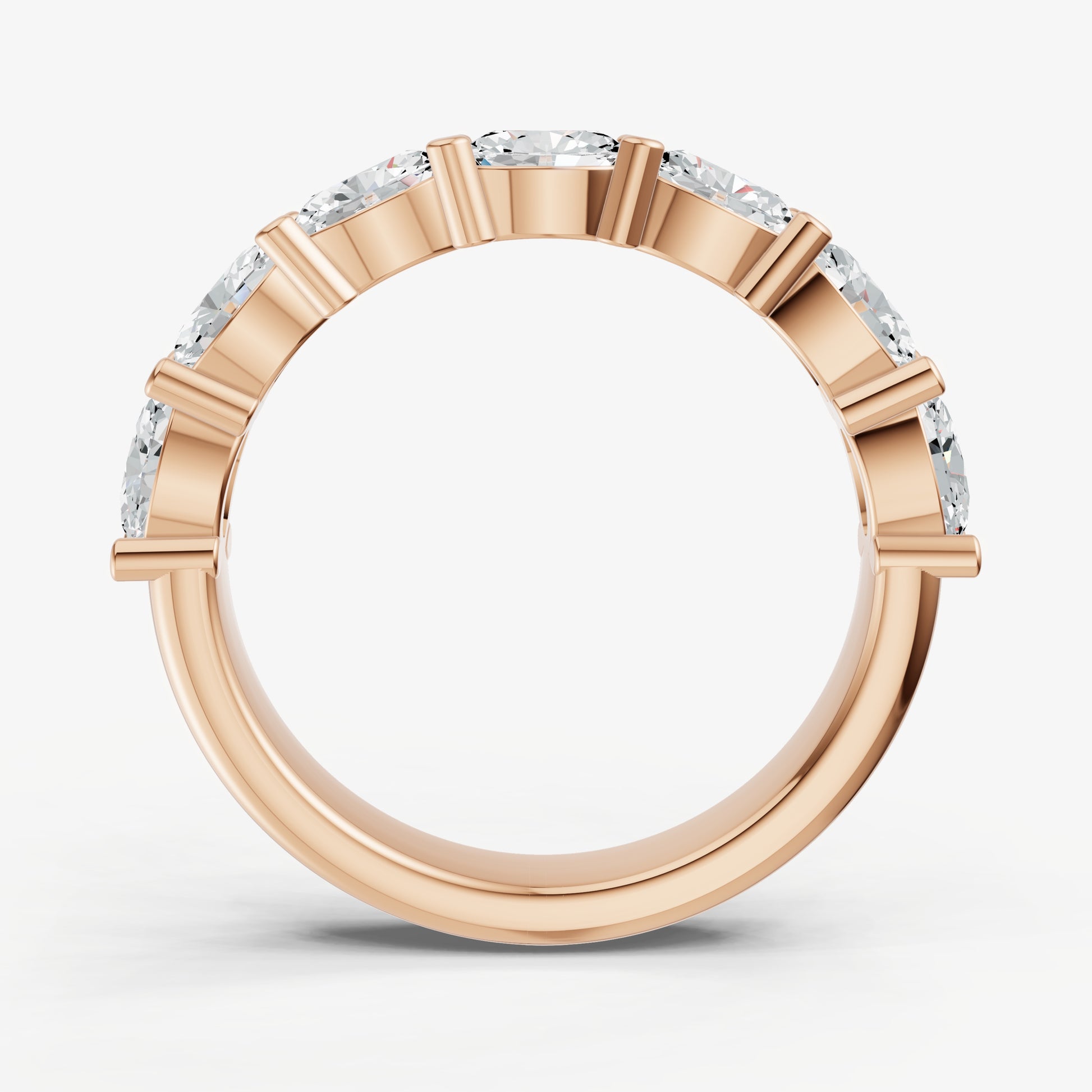 East-West Set Oval 20pt Diamond Band