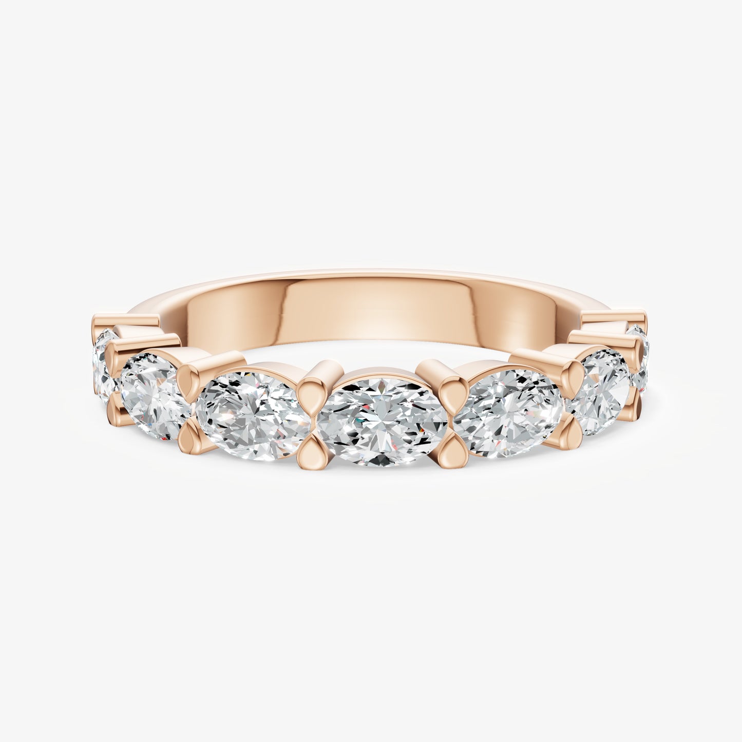 Prong Set East-West 0.20ct (20pt) Diamond Band
