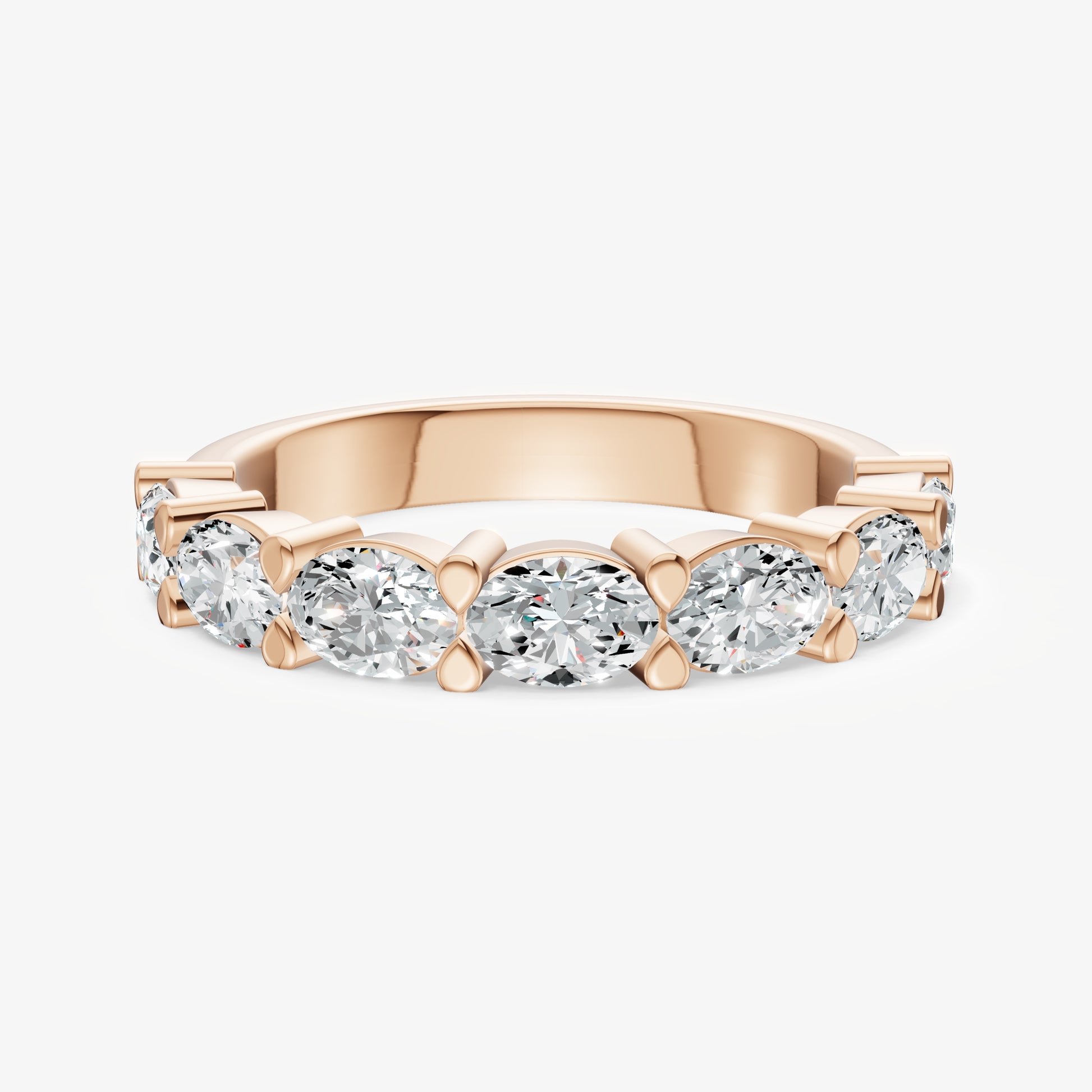 Prong Set East-West 0.20ct (20pt) Diamond Band