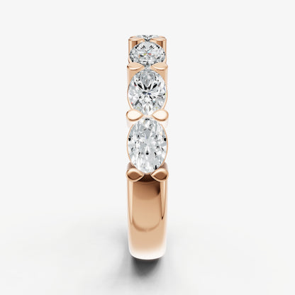 East-West Set Oval 20pt Diamond Band
