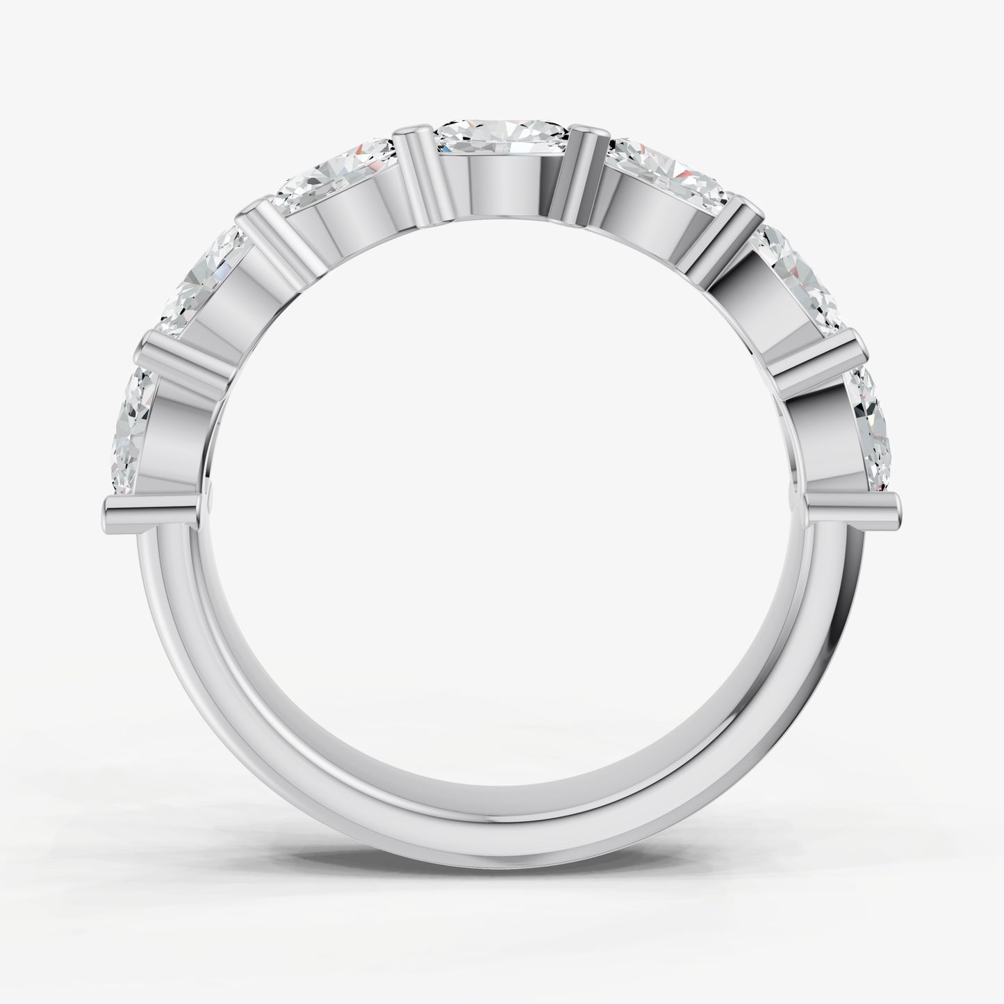 Prong Set East-West 0.20ct (20pt) Diamond Band