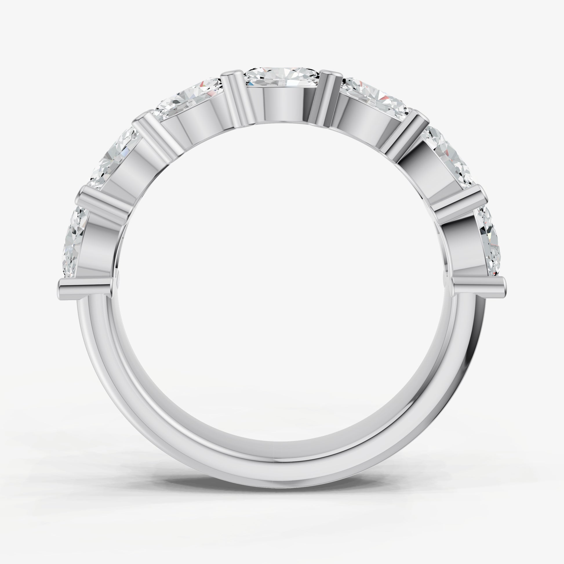 Prong Set East-West 0.20ct (20pt) Diamond Band