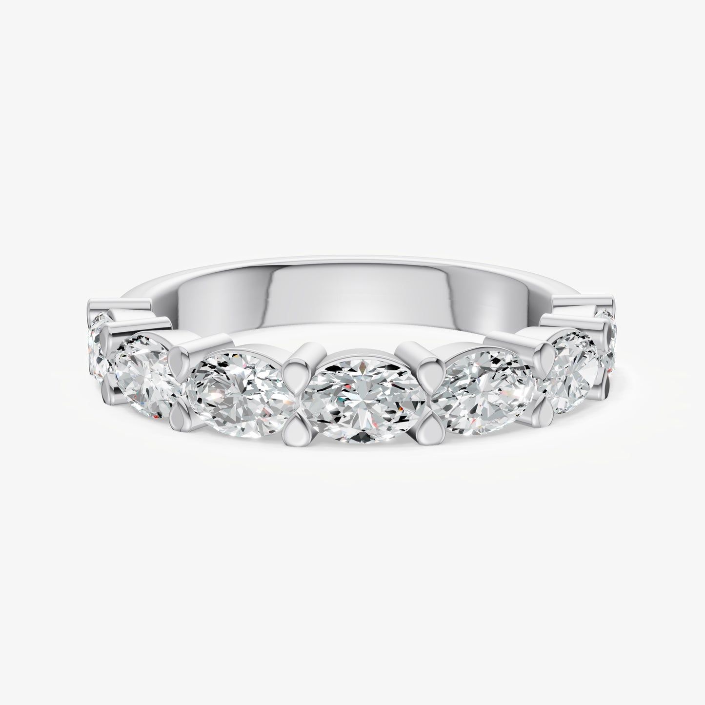 Prong Set East-West 0.20ct (20pt) Diamond Band