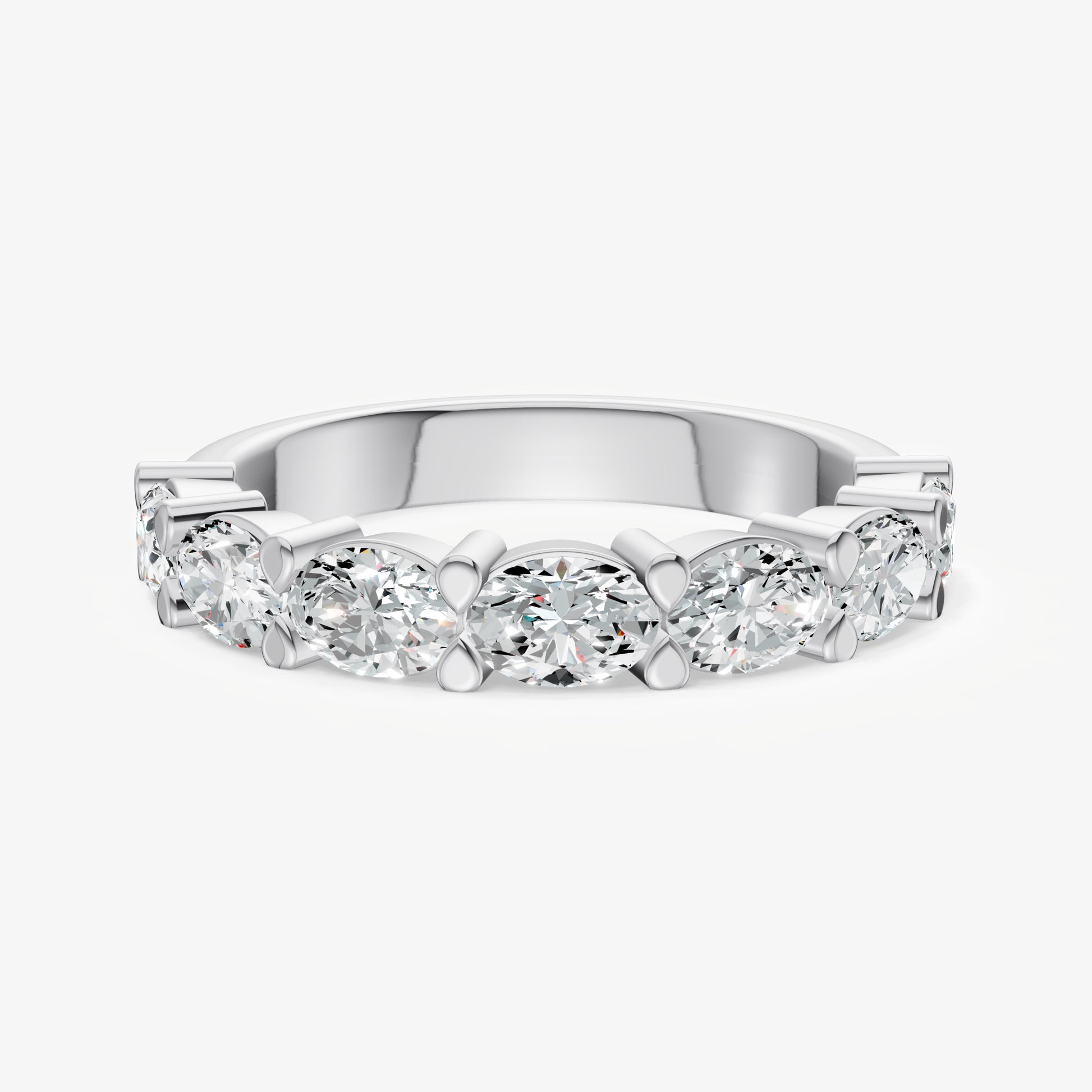 Prong Set East-West 0.20ct (20pt) Diamond Band