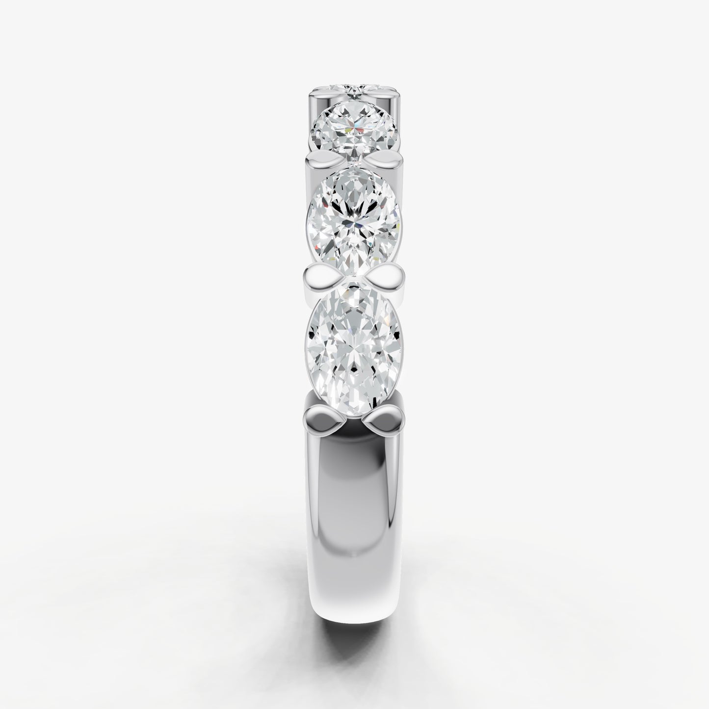 Prong Set East-West 0.20ct (20pt) Diamond Band