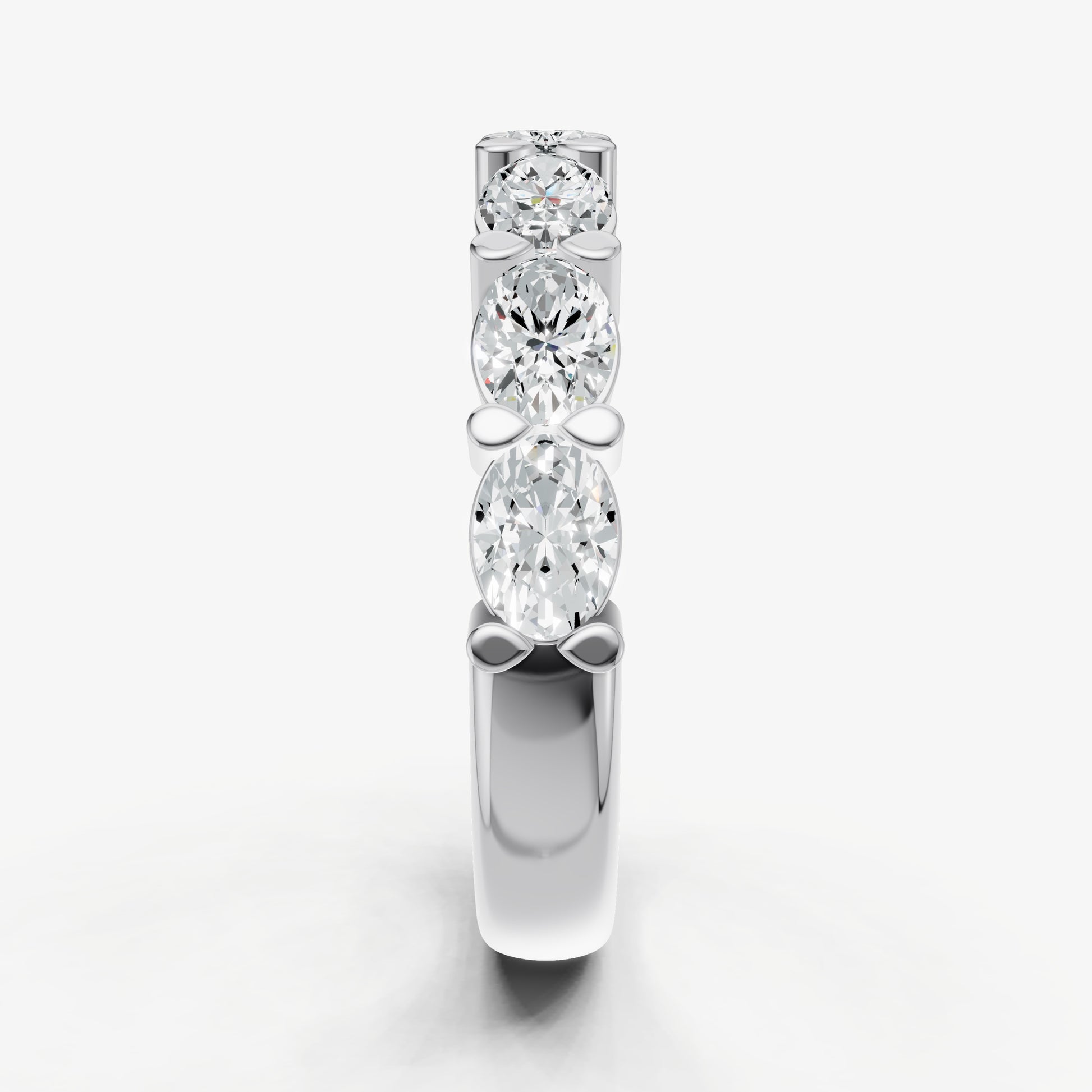 Prong Set East-West 0.20ct (20pt) Diamond Band