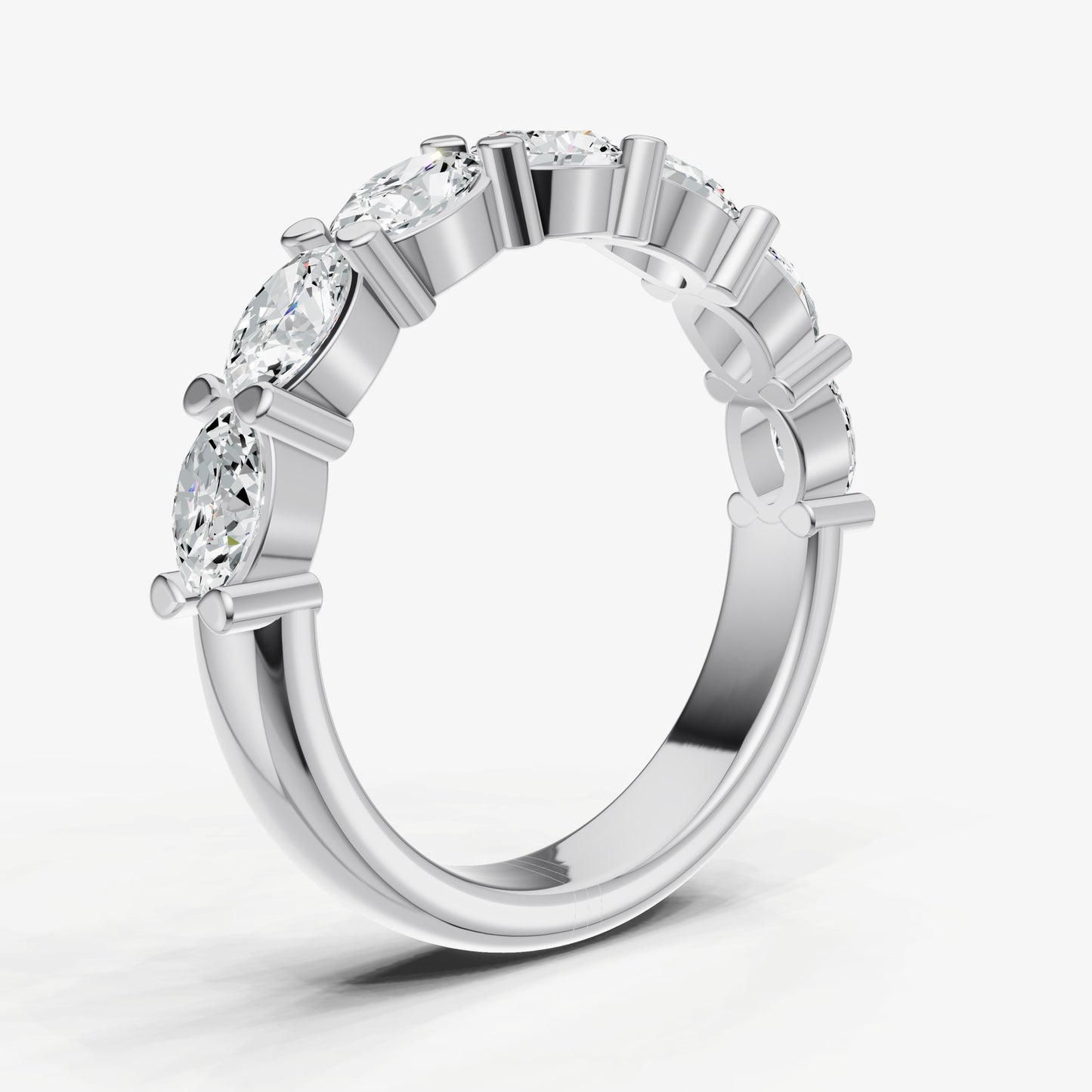 Prong Set East-West 0.20ct (20pt) Diamond Band