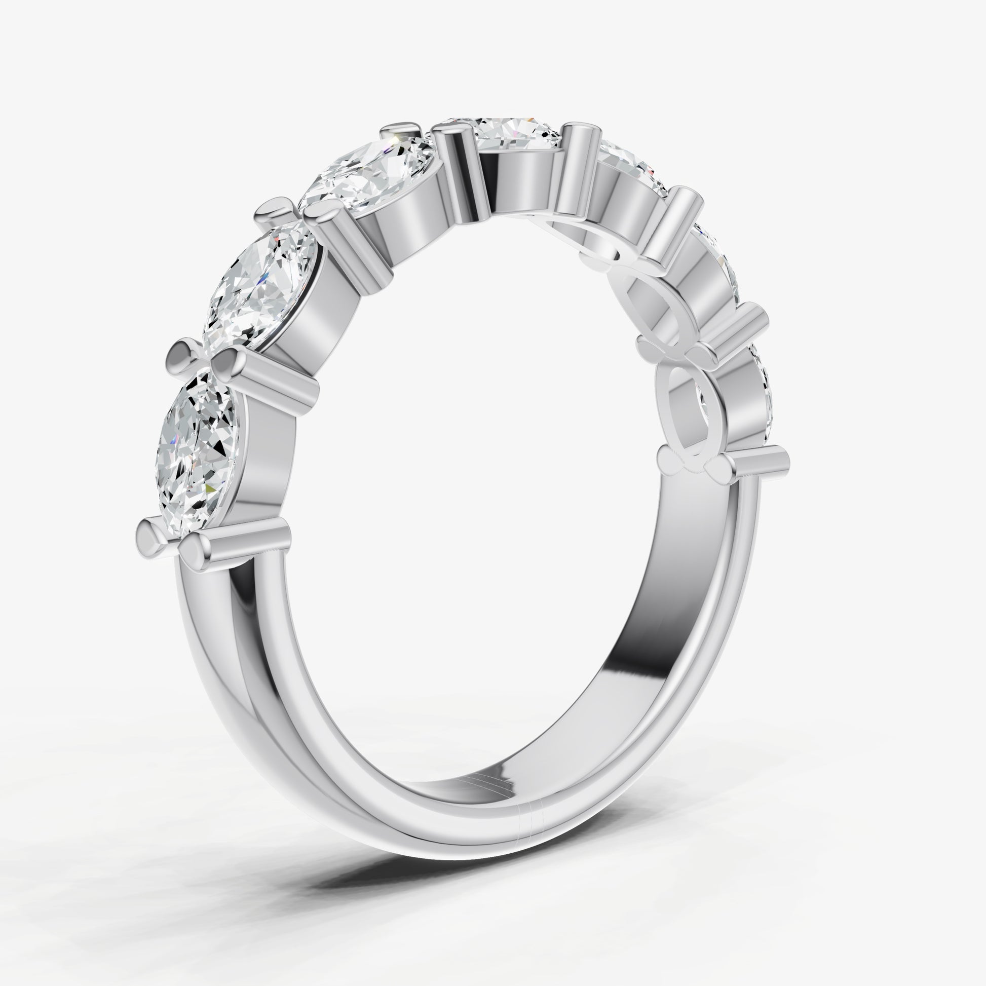 Prong Set East-West 0.20ct (20pt) Diamond Band