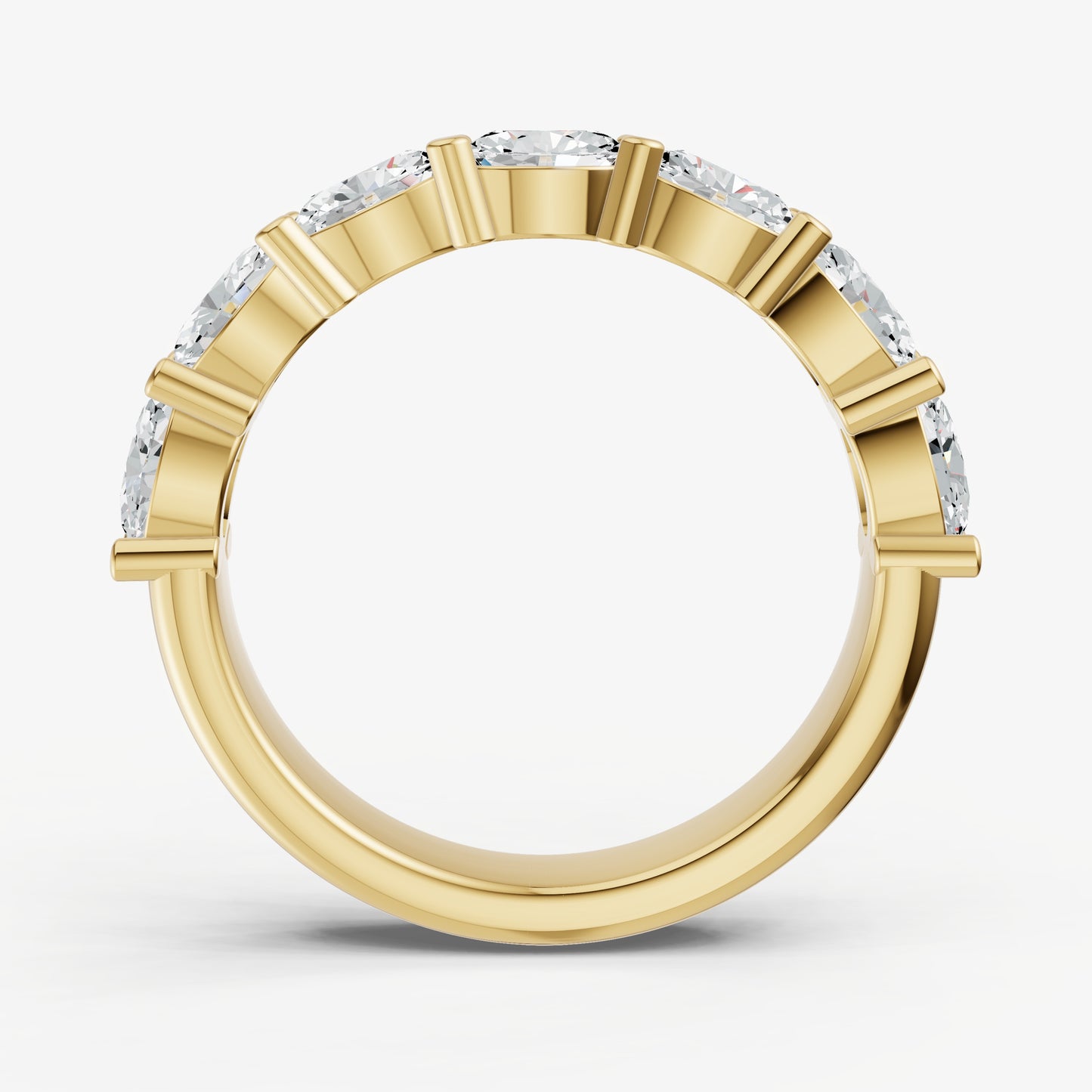 Prong Set East-West 0.20ct (20pt) Diamond Band