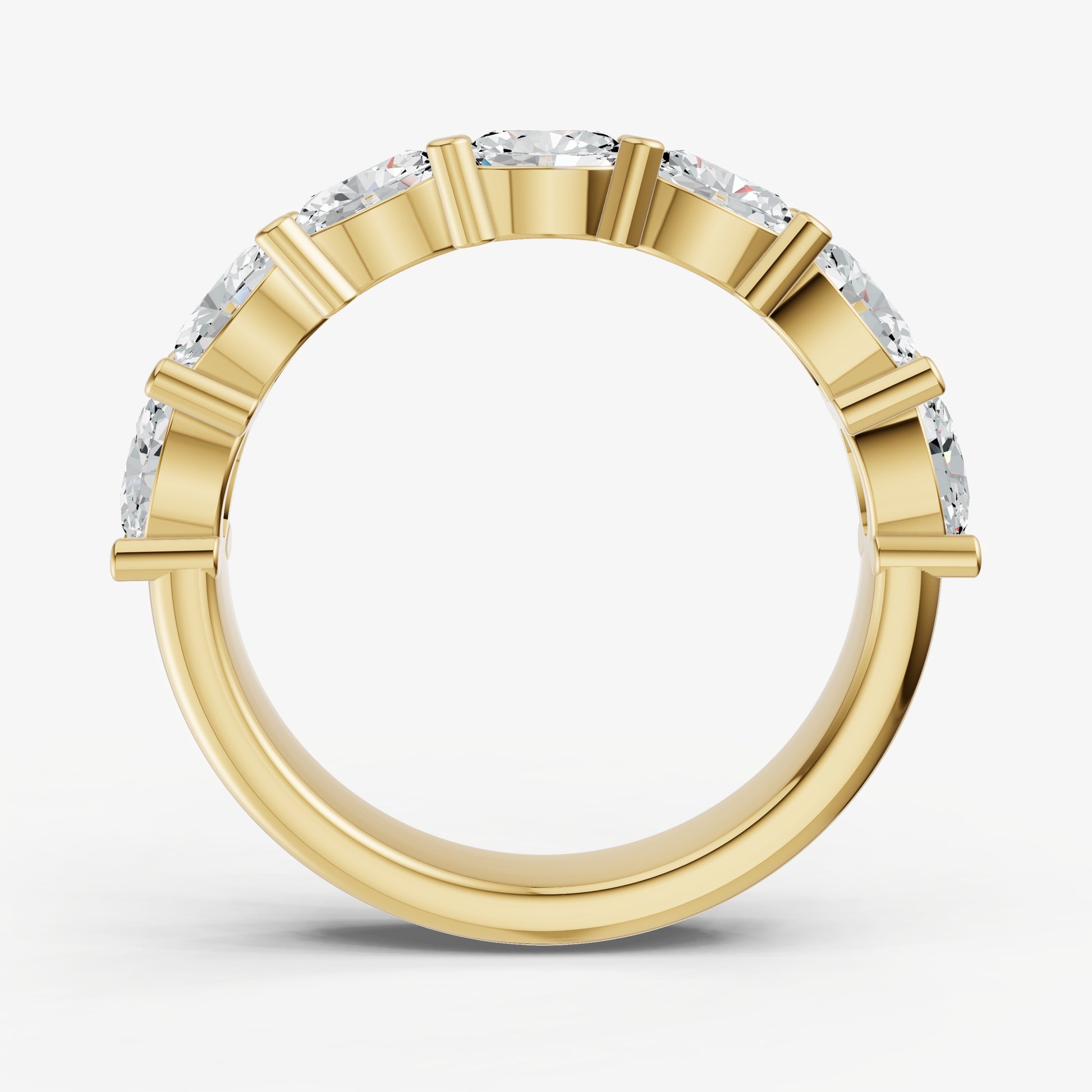 Prong Set East-West 0.20ct (20pt) Diamond Band