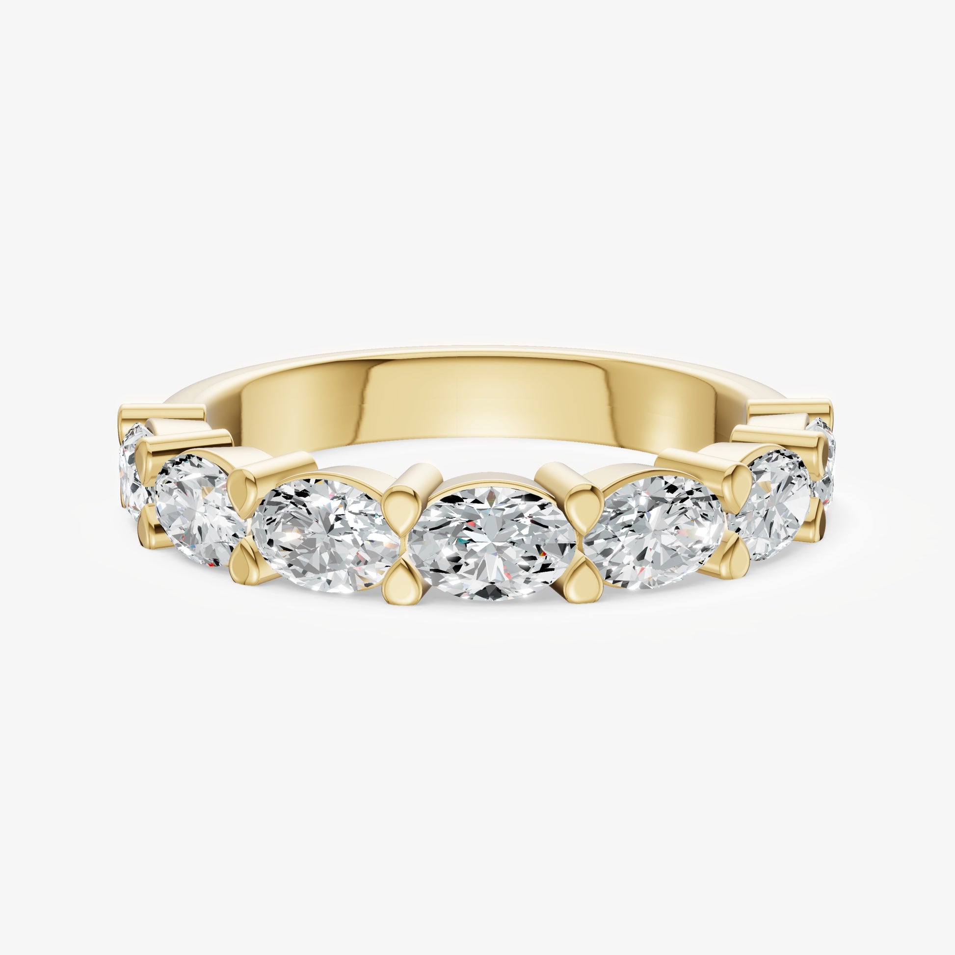 Prong Set East-West 0.20ct (20pt) Diamond Band