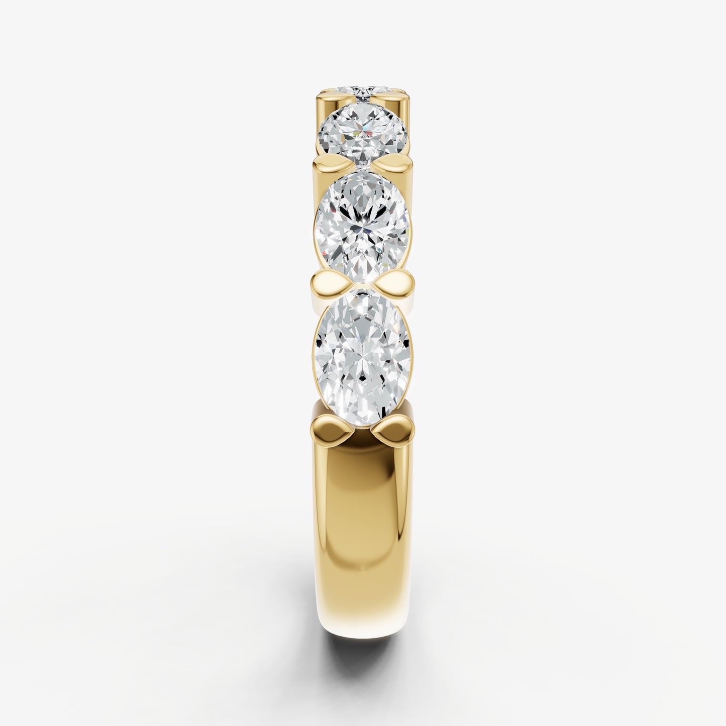 Prong Set East-West 0.20ct (20pt) Diamond Band