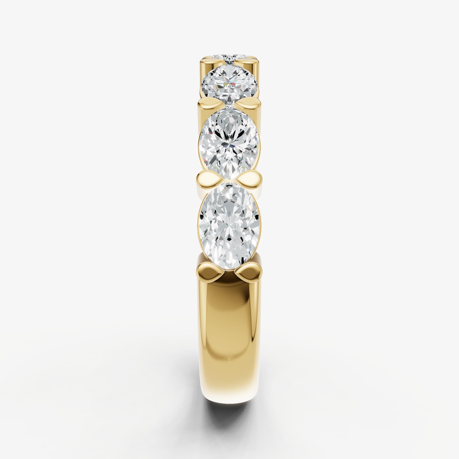 Prong Set East-West 0.20ct (20pt) Diamond Band