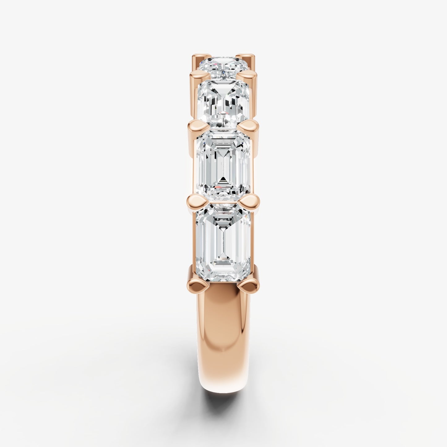 Prong Set East-West 0.25ct (25pt) Diamond Band