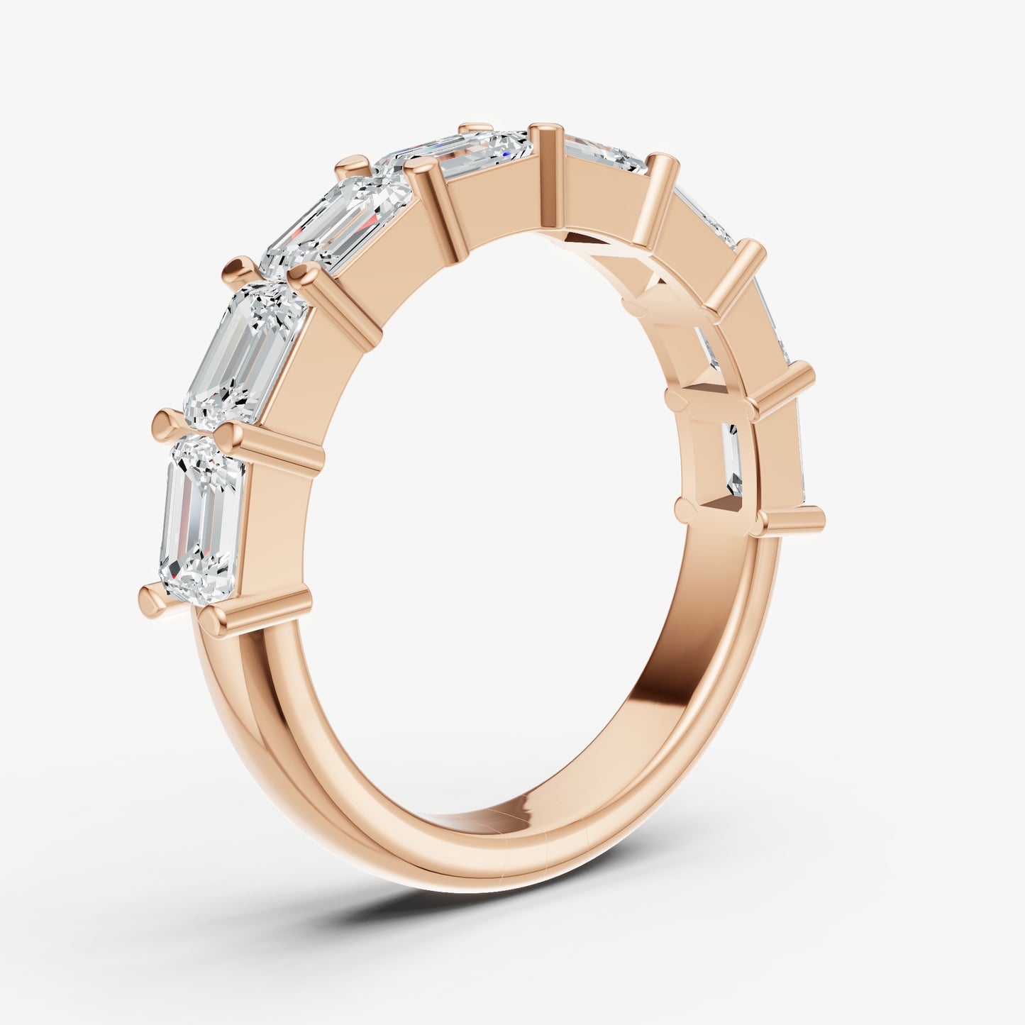 Prong Set East-West 0.25ct (25pt) Diamond Band