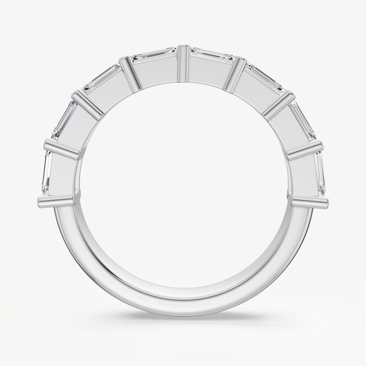 Prong Set East-West 0.25ct (25pt) Diamond Band