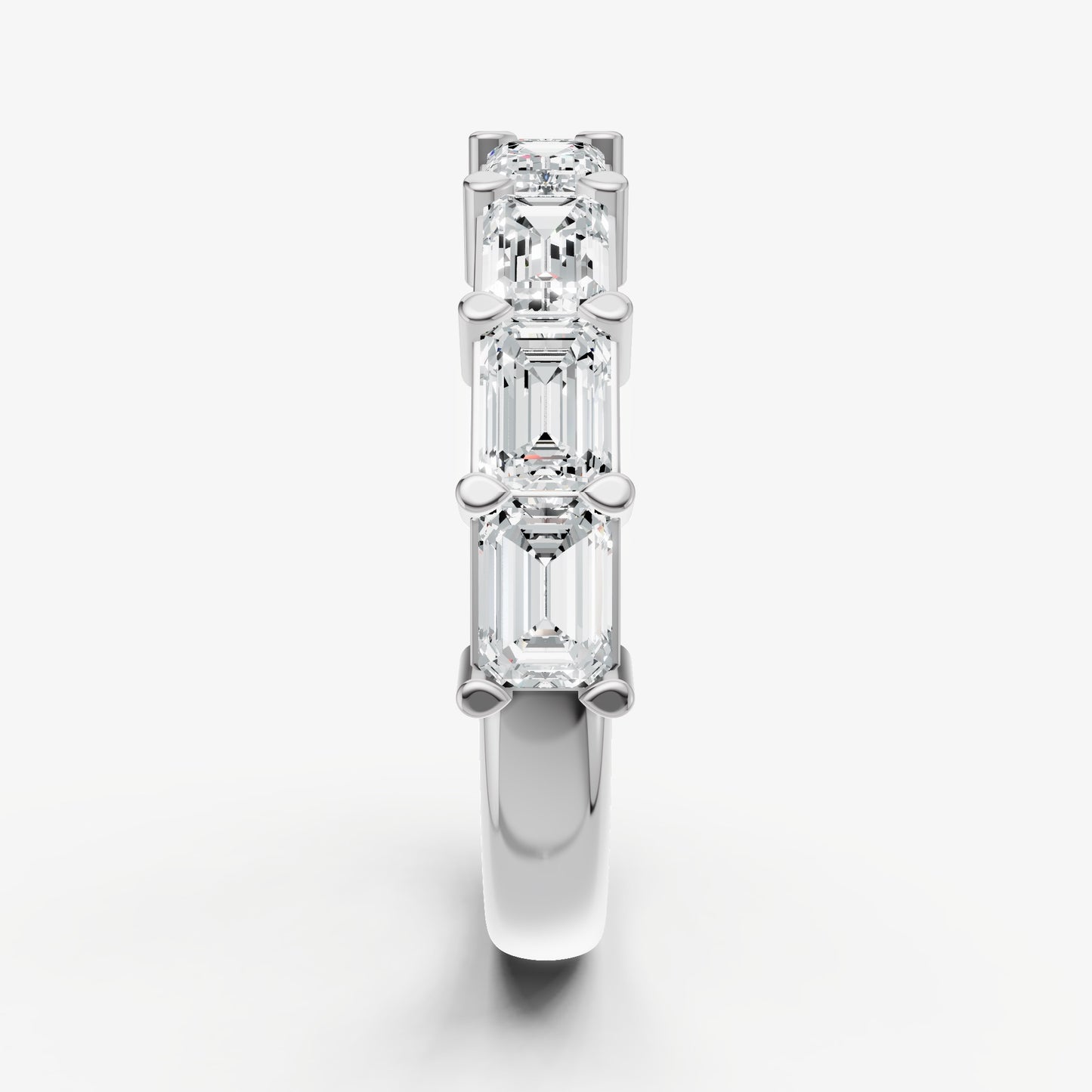 Prong Set East-West 0.25ct (25pt) Diamond Band
