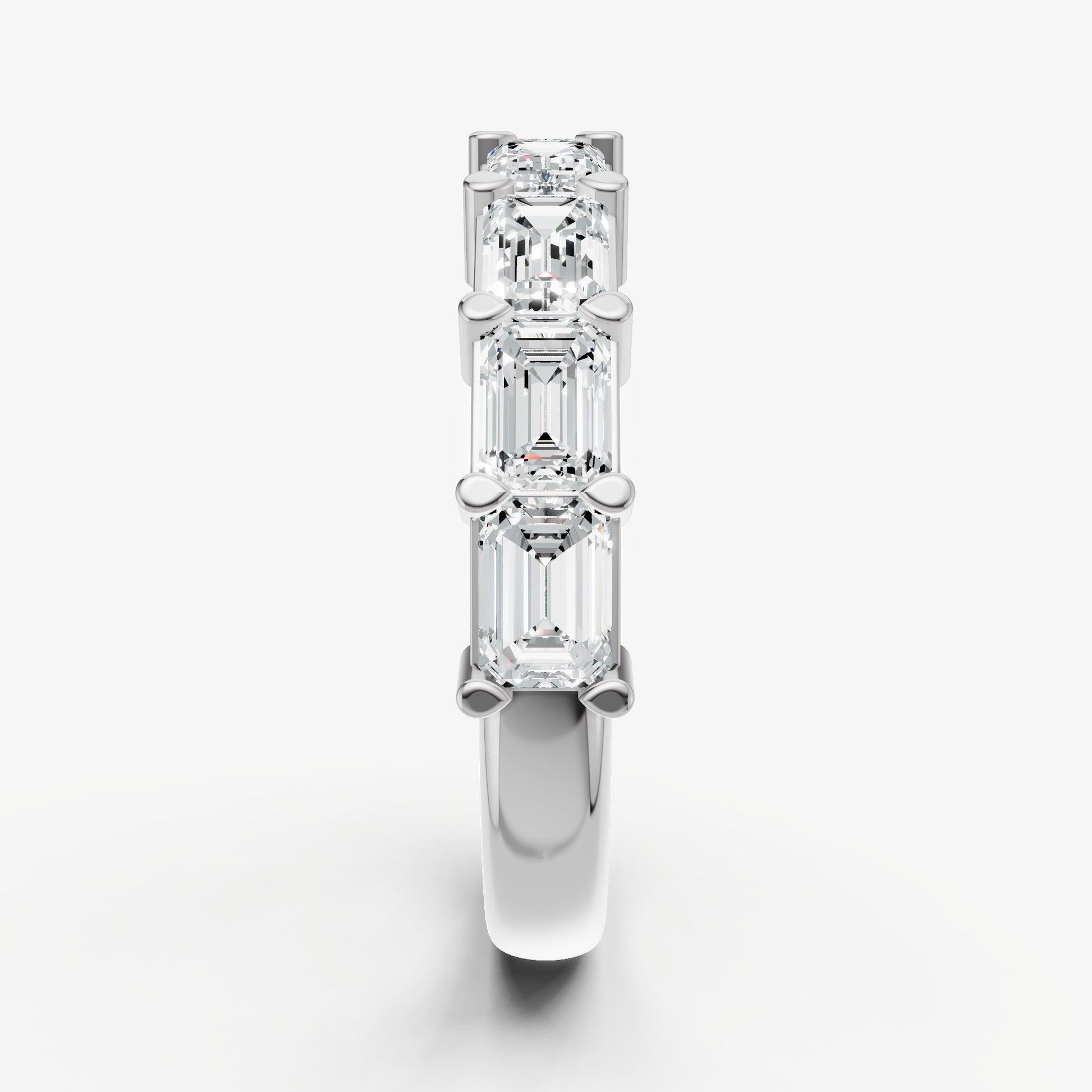 Prong Set East-West 0.25ct (25pt) Diamond Band