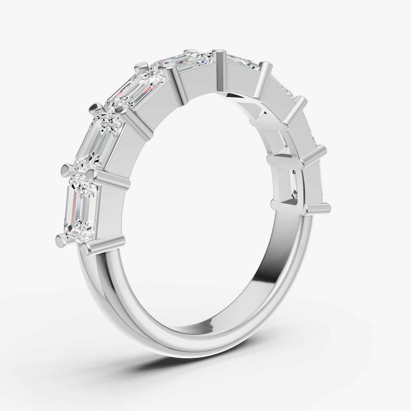 Prong Set East-West 0.25ct (25pt) Diamond Band