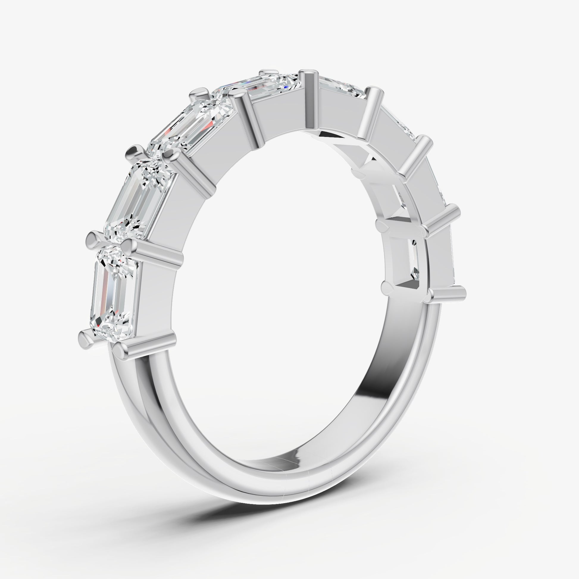Prong Set East-West 0.25ct (25pt) Diamond Band