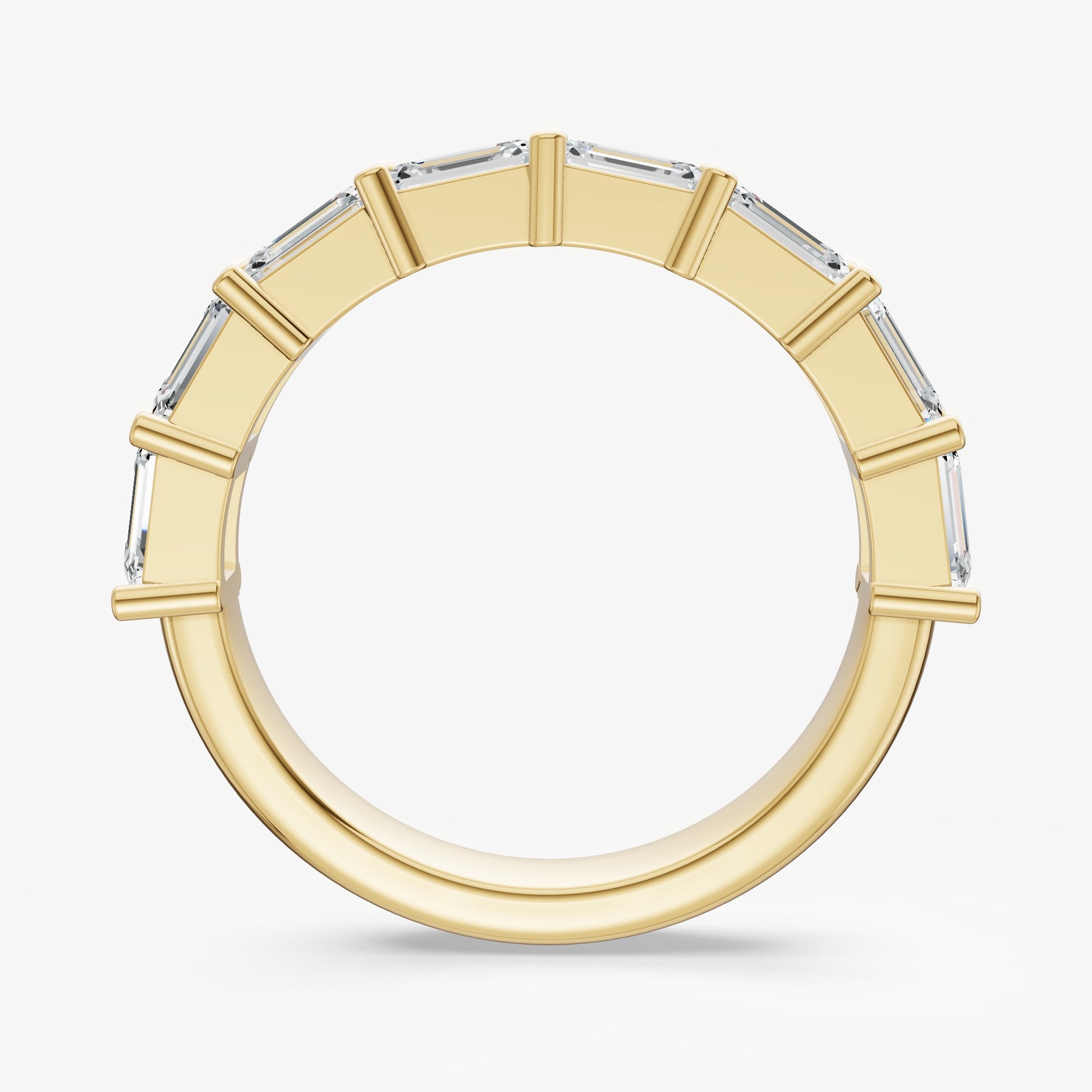 Prong Set East-West 0.25ct (25pt) Diamond Band