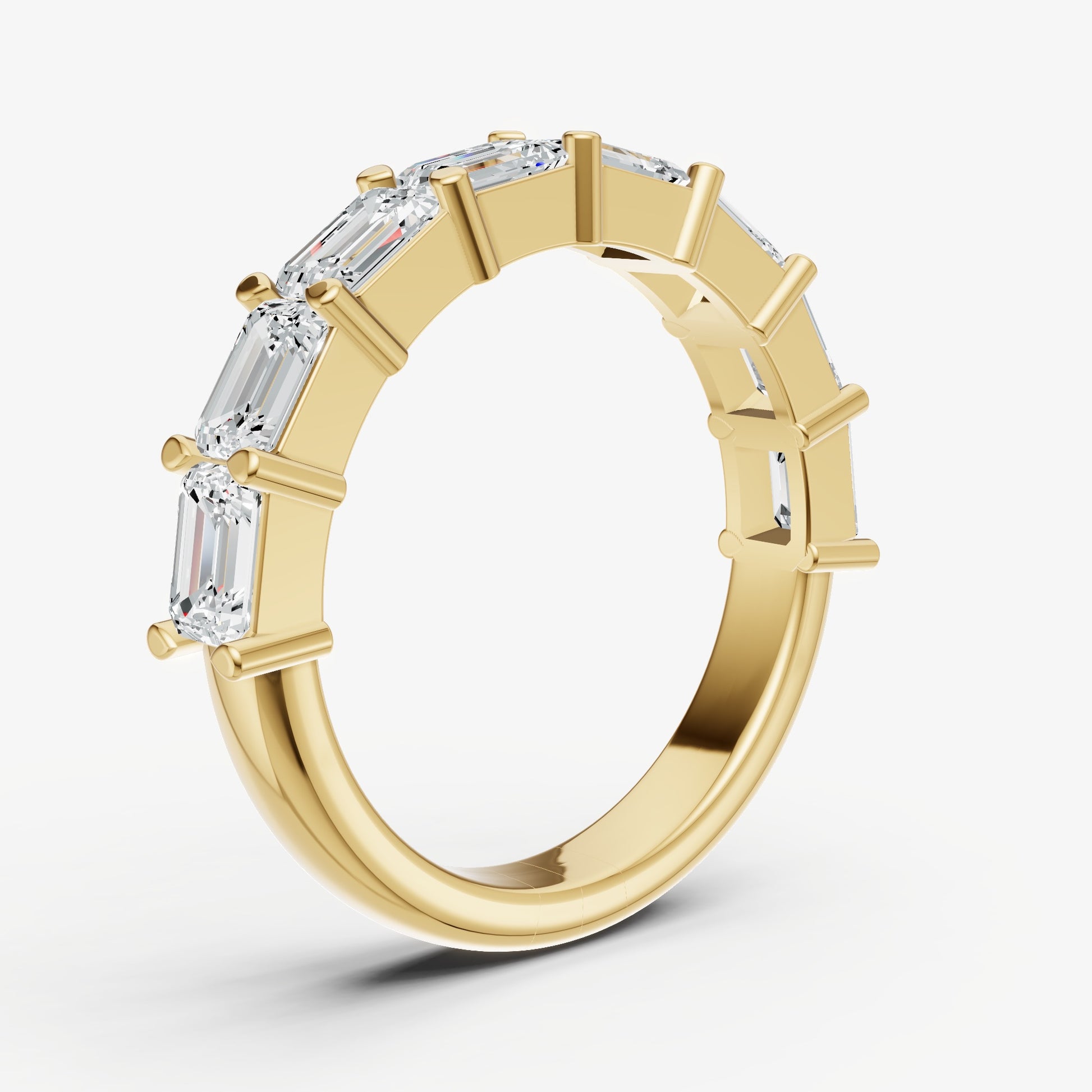 Prong Set East-West 0.25ct (25pt) Diamond Band