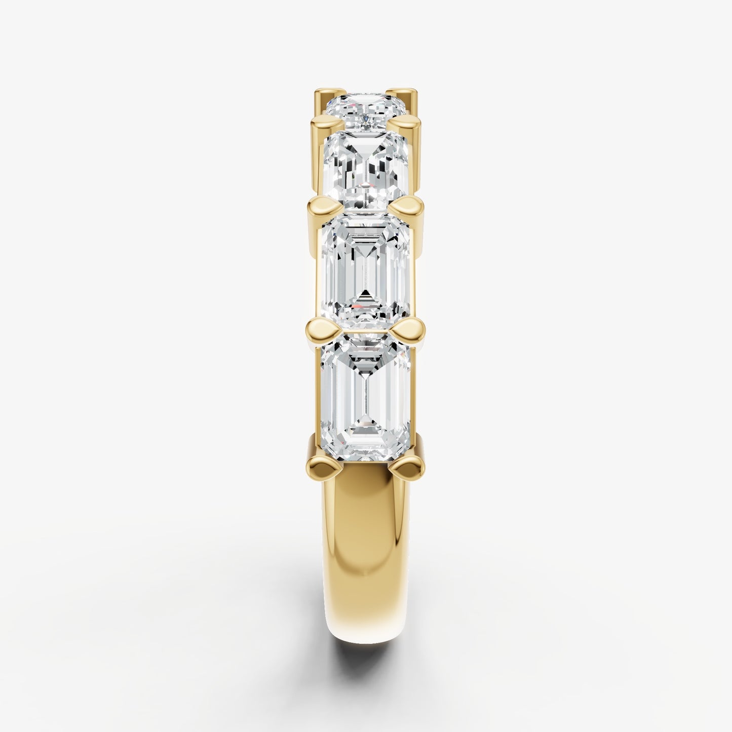 Prong Set East-West 0.25ct (25pt) Diamond Band