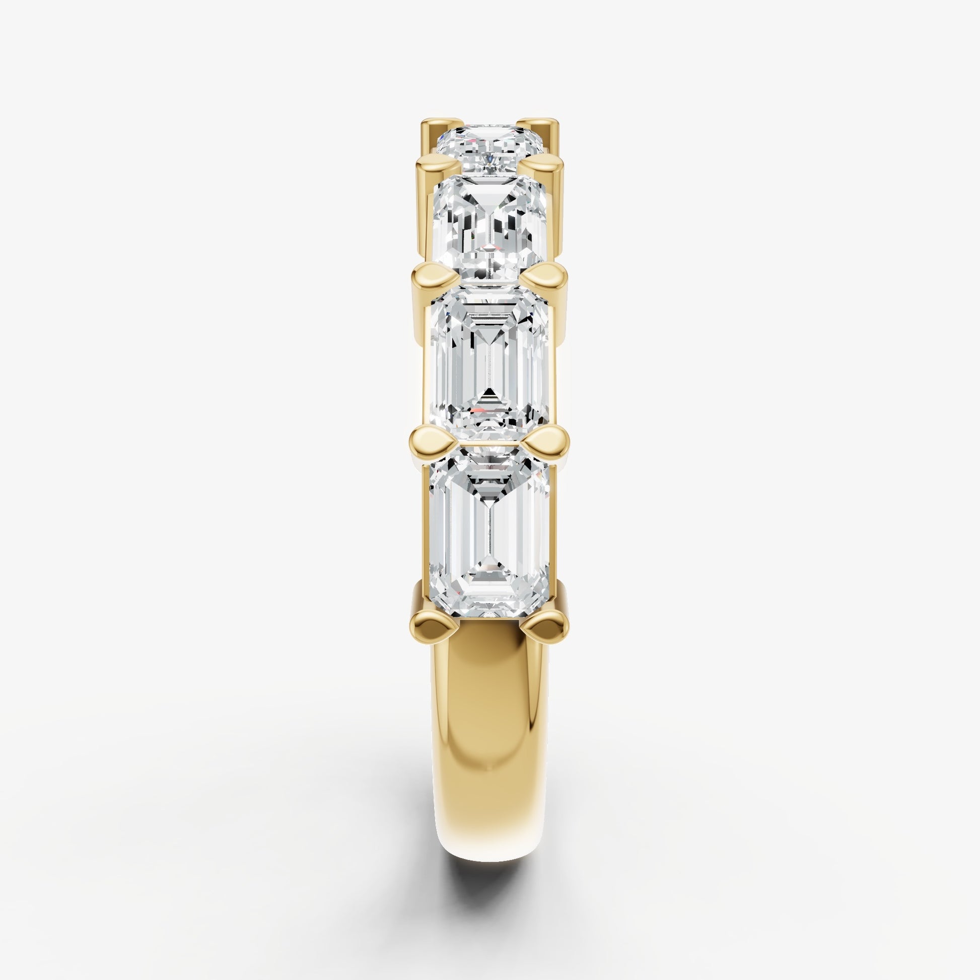 Prong Set East-West 0.25ct (25pt) Diamond Band