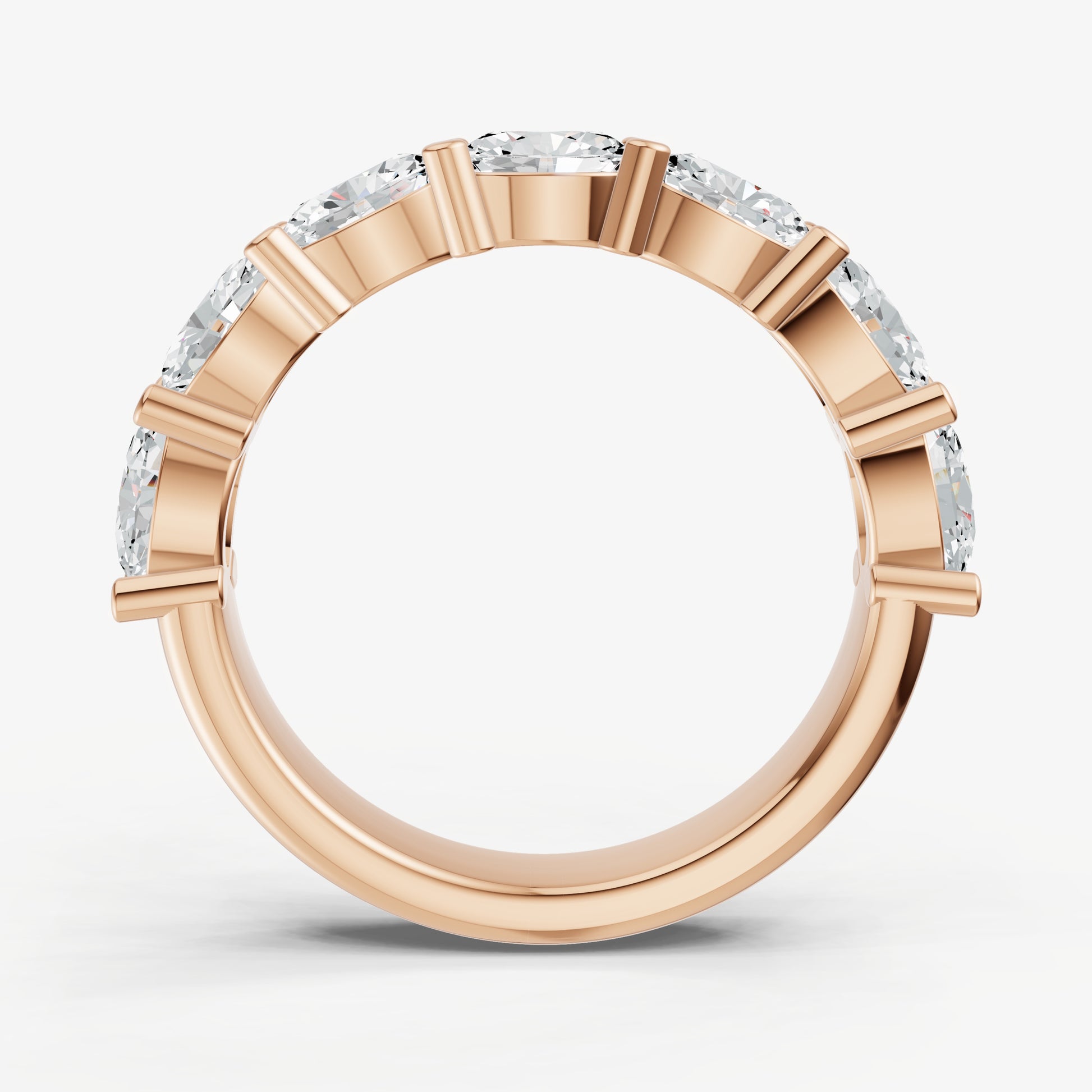 East-West Set Oval 25pt Diamond Band