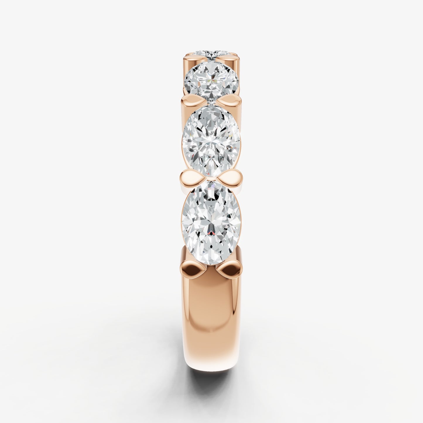 East-West Set Oval 25pt Diamond Band