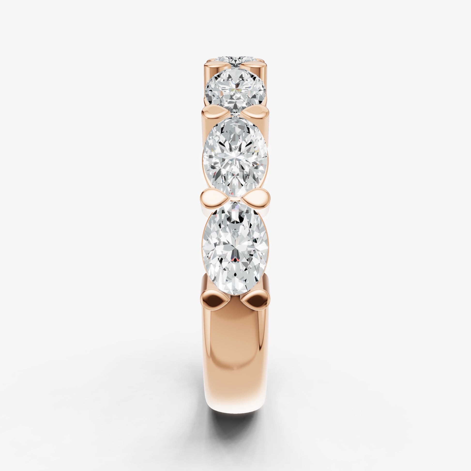 East-West Set Oval 25pt Diamond Band
