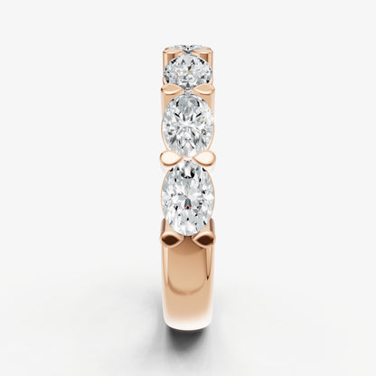East-West Set Oval 25pt Diamond Band