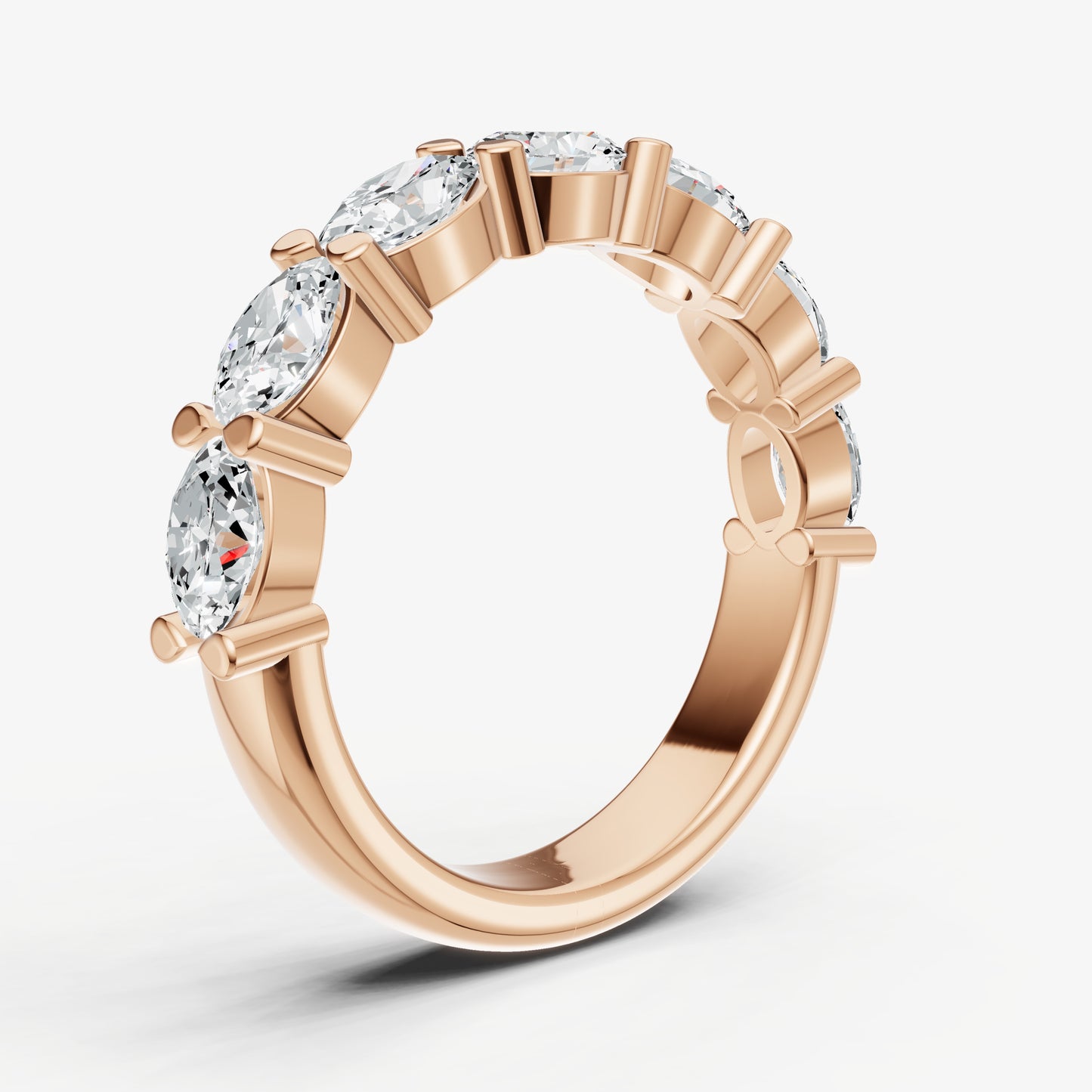 East-West Set Oval 25pt Diamond Band