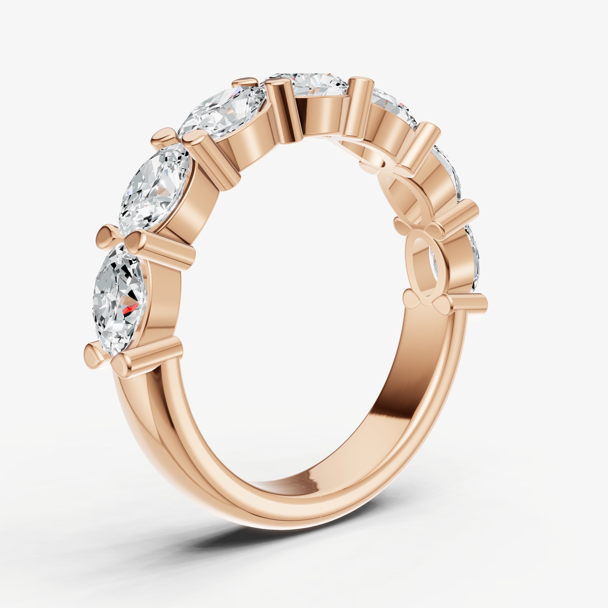 East-West Set Oval 25pt Diamond Band